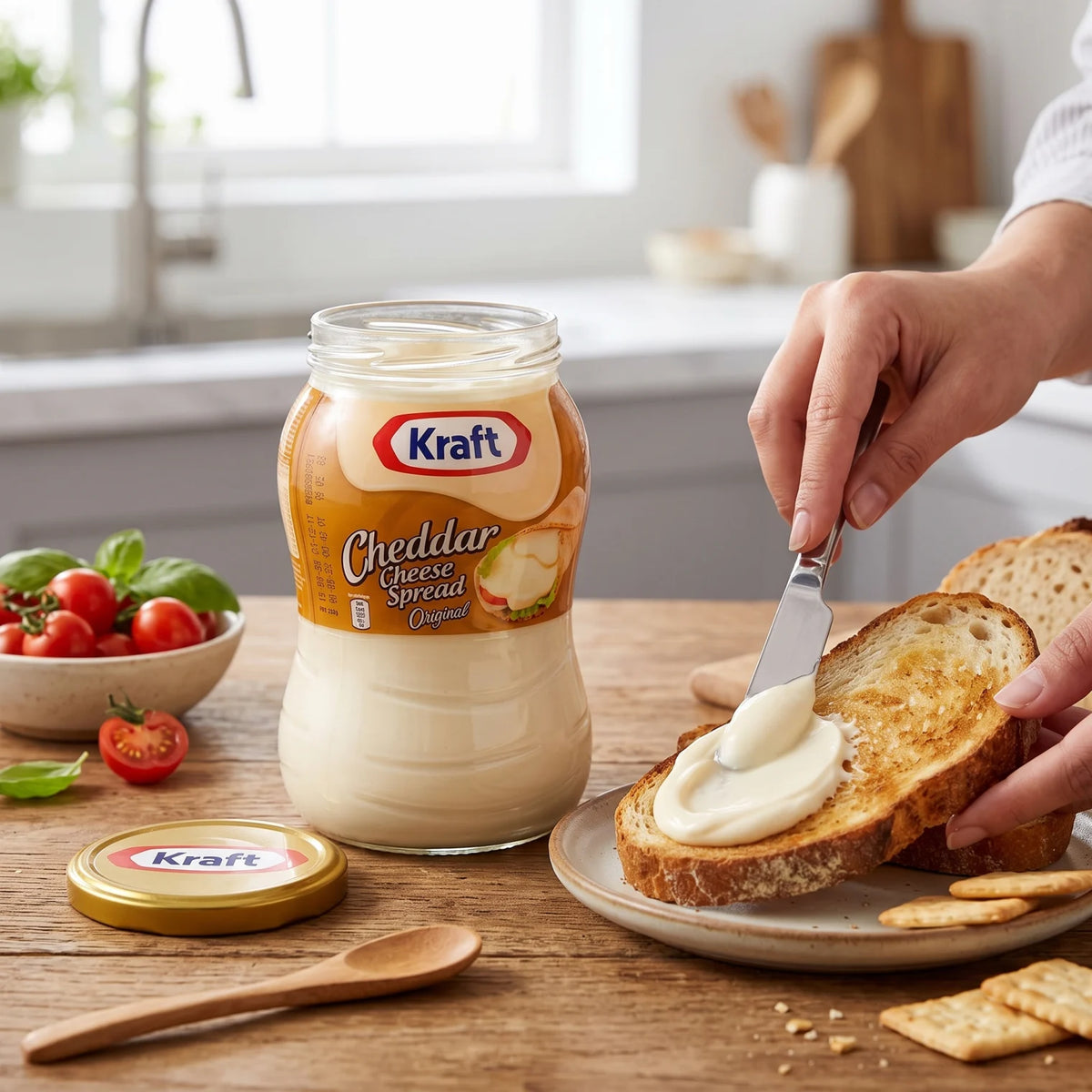 Kraft Cheddar Cheese Spread Original – 870 g Jar | Cheese Spread for Toast, Crackers, Snacks and Everyday Serving