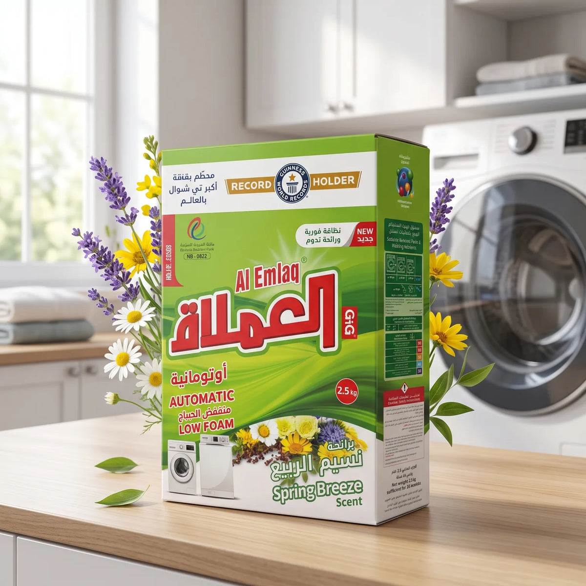 Al Emarat Laundry Detergent Powder 2.5 kg – Spring Breeze Scent | Low Foam | Long-Lasting Fragrance | Automatic Laundry Care