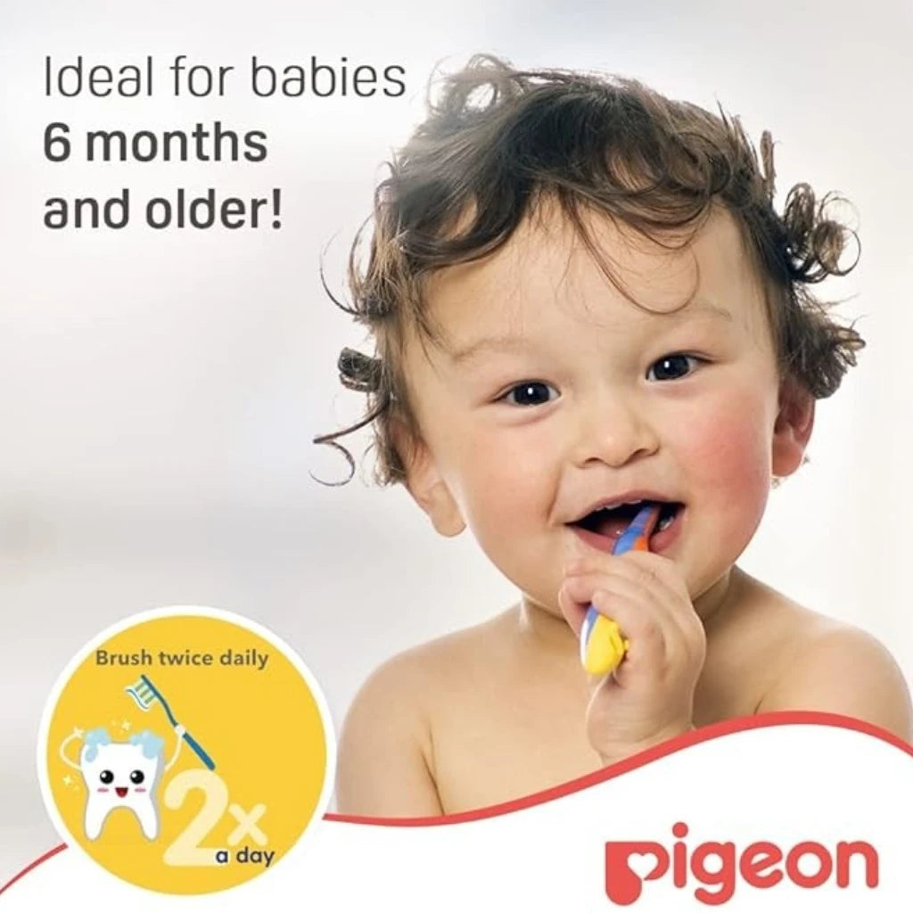 Pigeon Baby Tooth Gel 45g – Grape Flavor | 1000ppm Fluoride, Paraben-Free, Low Foaming, Safe to Swallow, Food Grade Ingredients - Damoo