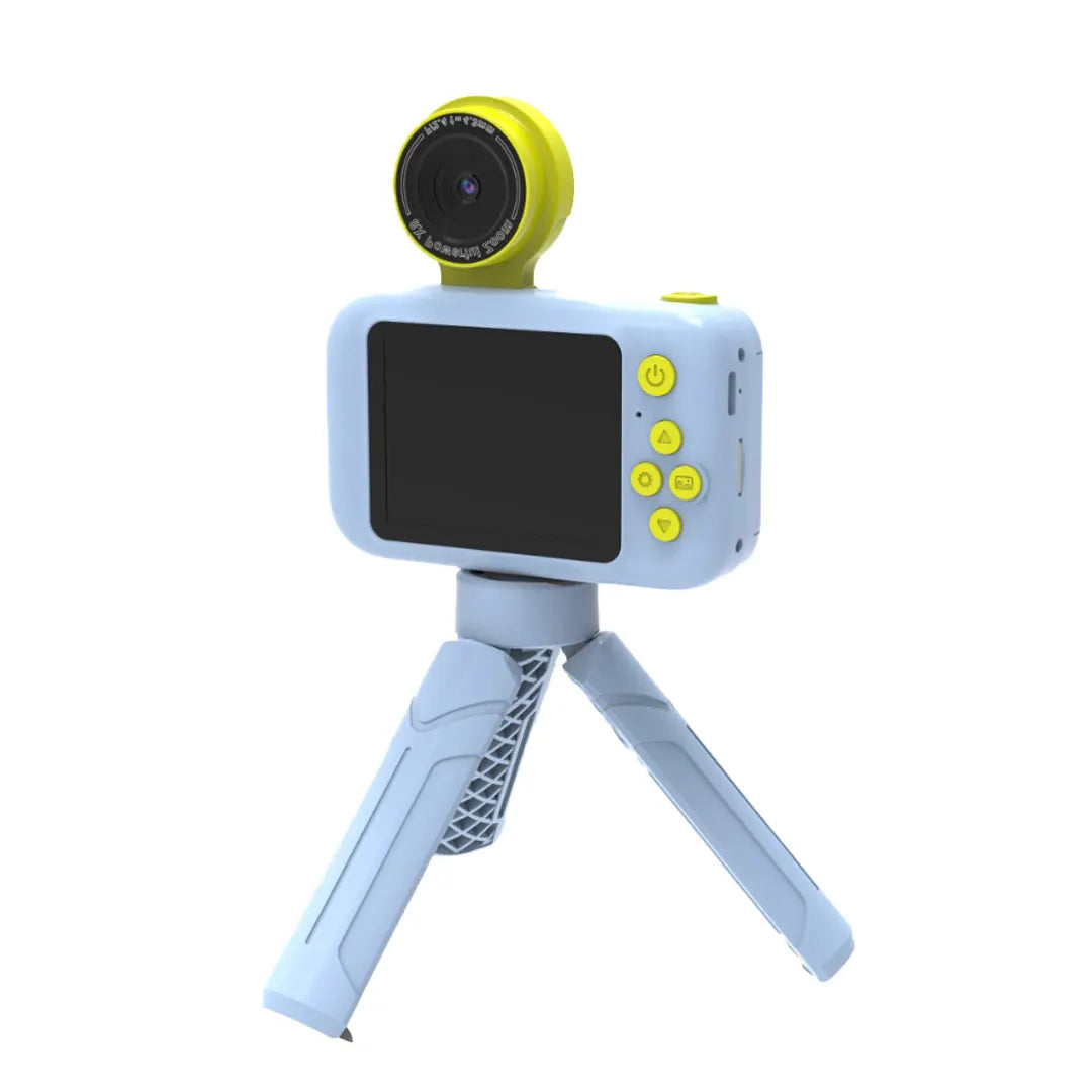 Porodo Kids Flip Digital Camera with Tripod, 2.4" Screen, 1000mAh Battery, Type-C Charging – Fun & Creative Photography for Children - Damoo