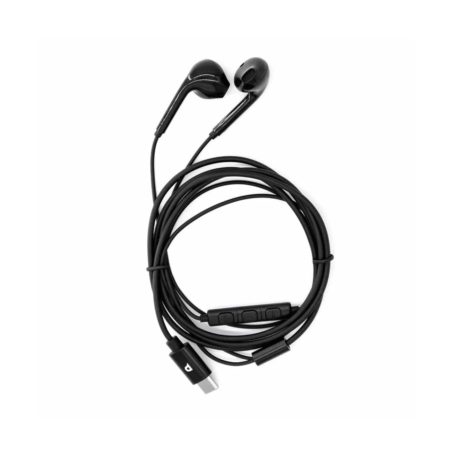 Powerology Type-C Stereo Earphones (1.2m) – HD Sound, Comfortable Fit, Compatible with All USB-C Devices including iPhone 15 Series - Damoo