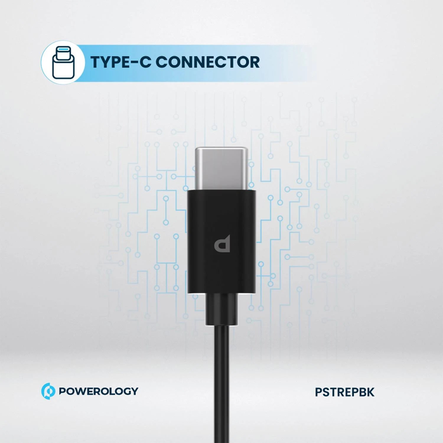Powerology Type-C Stereo Earphones (1.2m) – HD Sound, Comfortable Fit, Compatible with All USB-C Devices including iPhone 15 Series - Damoo