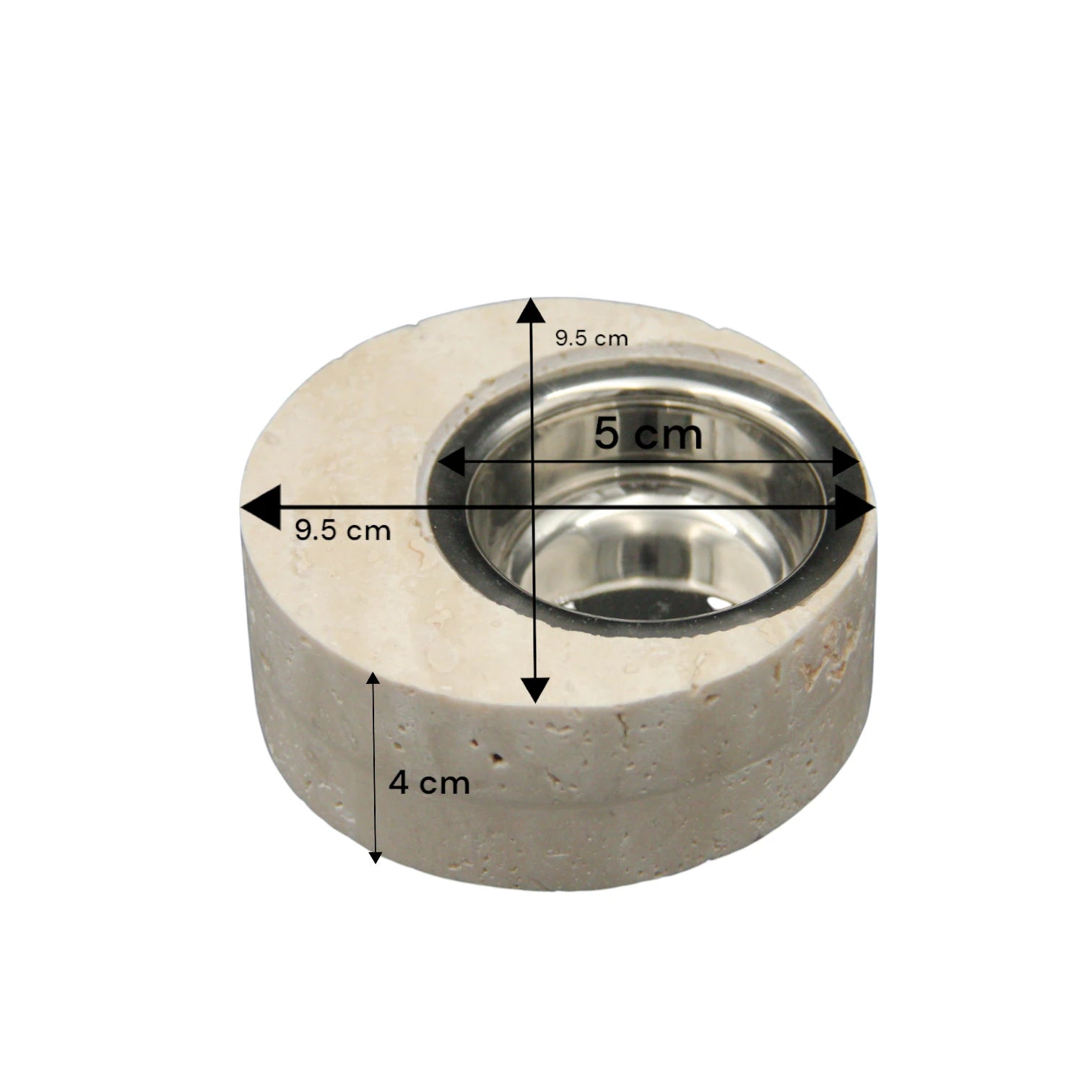 Premium Travertine Stone & Stainless Steel Incense Burner – A Modern Take on Timeless Tradition - Damoo