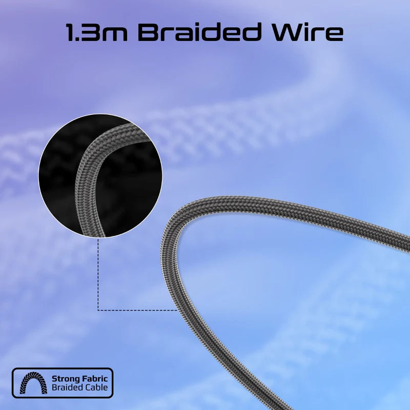 Promate MonoPod-LT Wired Mono Earphone with Lightning Connector – MFi Certified In-Ear Wired Mono Earphone with Mic, Deep Bass, 1.3m Braided Cable for iPhone - Damoo