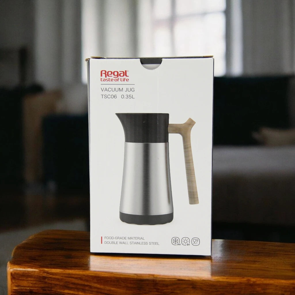 Regal 0.35L Stainless Steel Vacuum Jug – Double Wall Thermos Flask | Keeps Drinks Hot for 6H & Cold for 24H TSC06 - Damoo