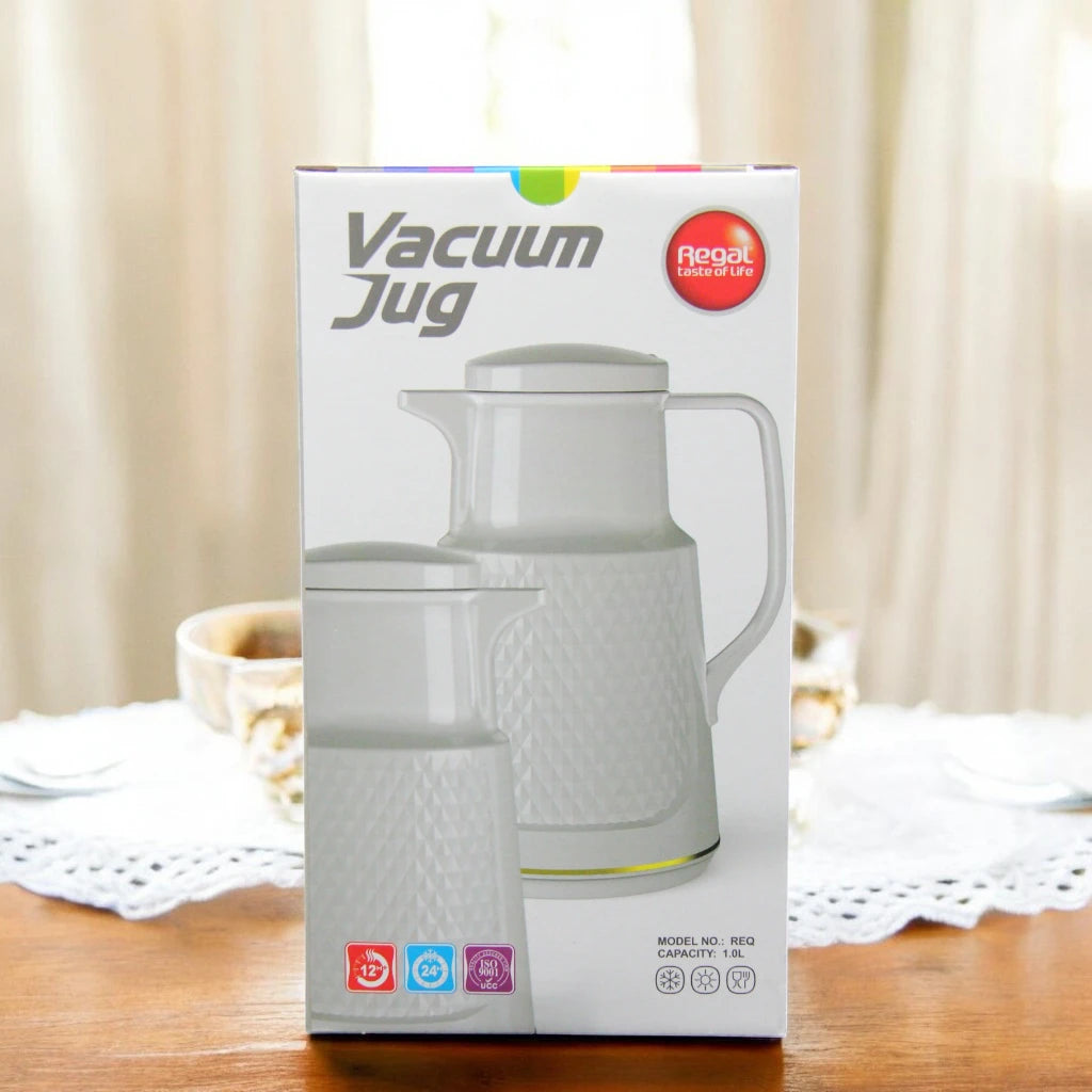 Regal 1.0L Thermos Jug – Premium Vacuum Insulated Flask | 24H Cold & 12H Hot Retention | BPA-Free Glass Refill | Ideal for Home, Office, Travel - Damoo