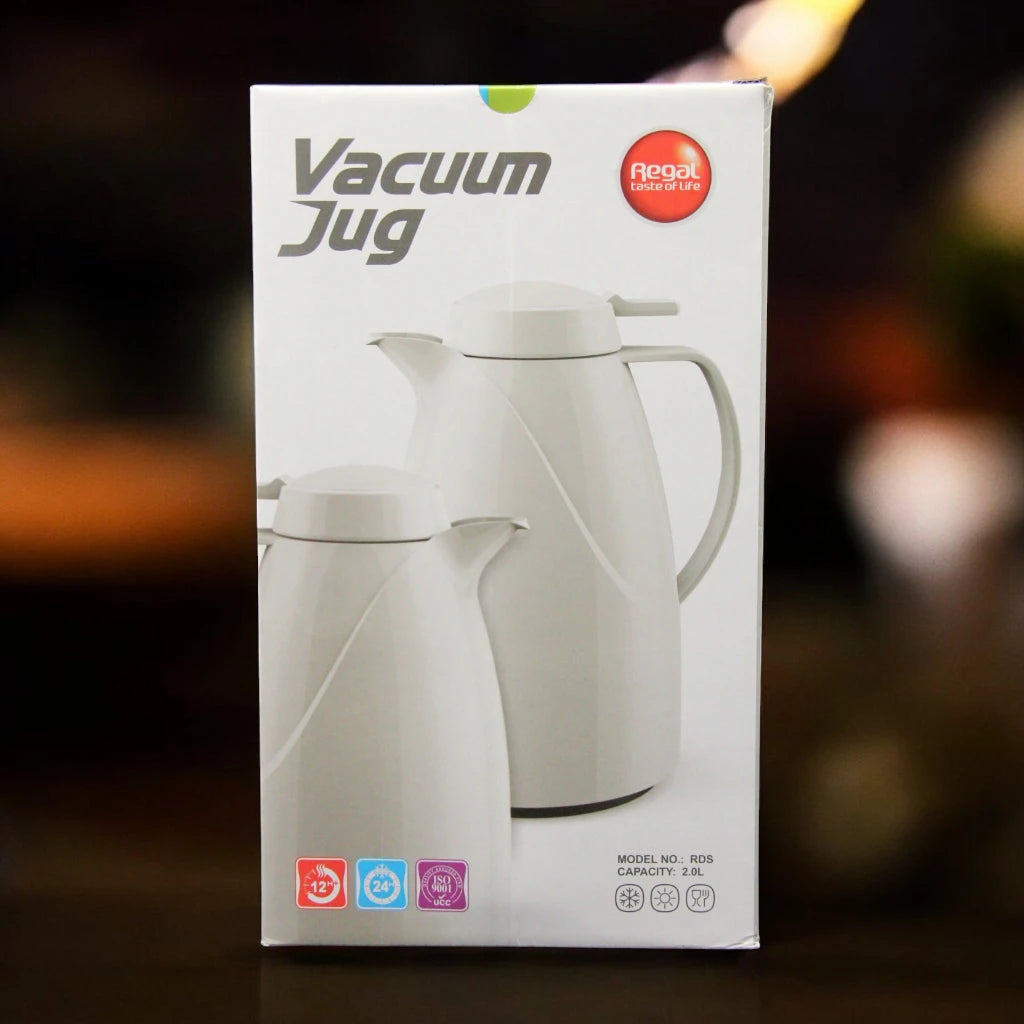Regal 2.0 Liters Vacuum Insulated Flask Jug – for Hot & Cold Beverages – Keeps Drinks Hot for 12 Hours & Cold for 24 Hours - Floral Design - Damoo