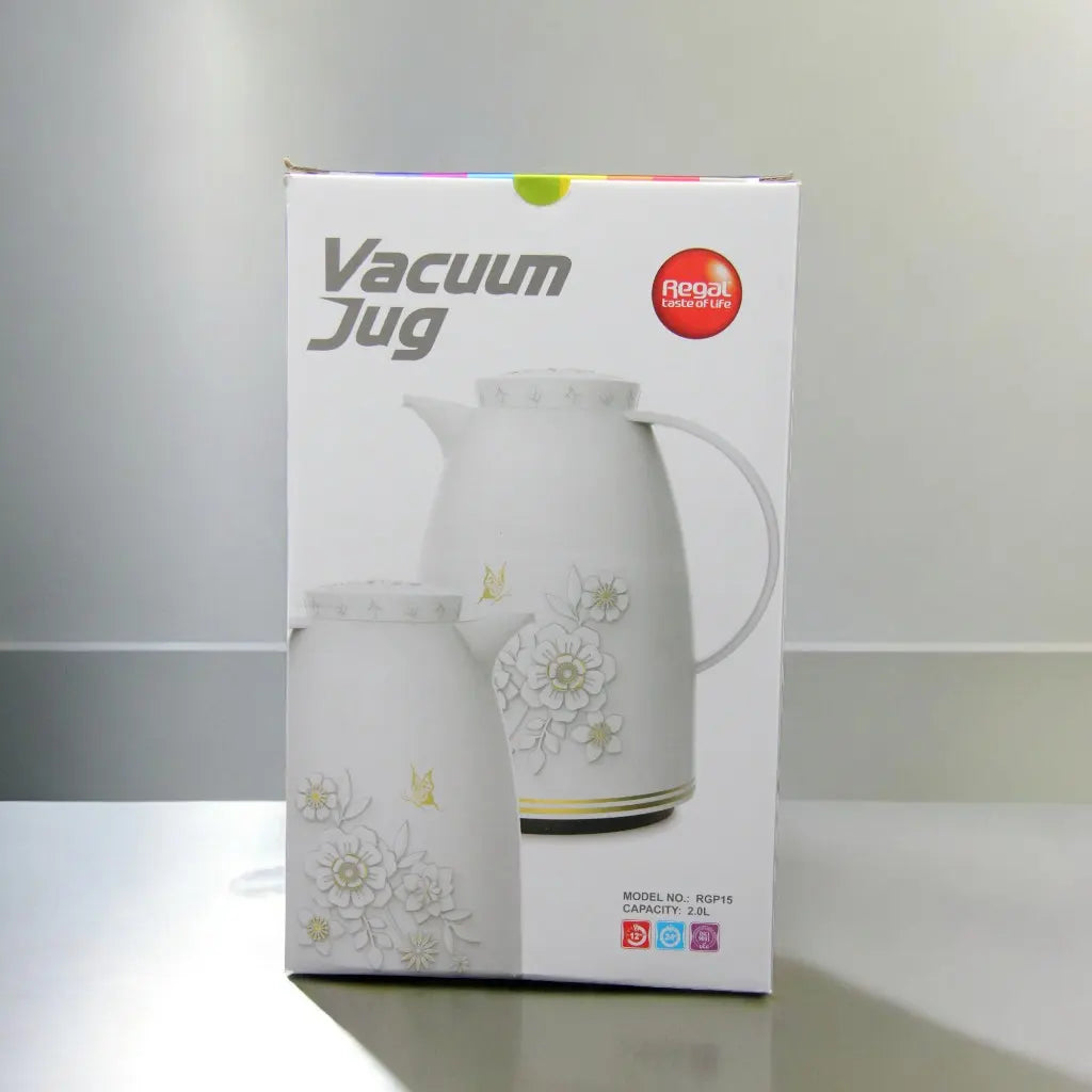 Regal Floral Vacuum Jug – 2.0 Liters Double Wall Insulated Hot & Cold Beverage Thermos Flask - RGP15 - Damoo