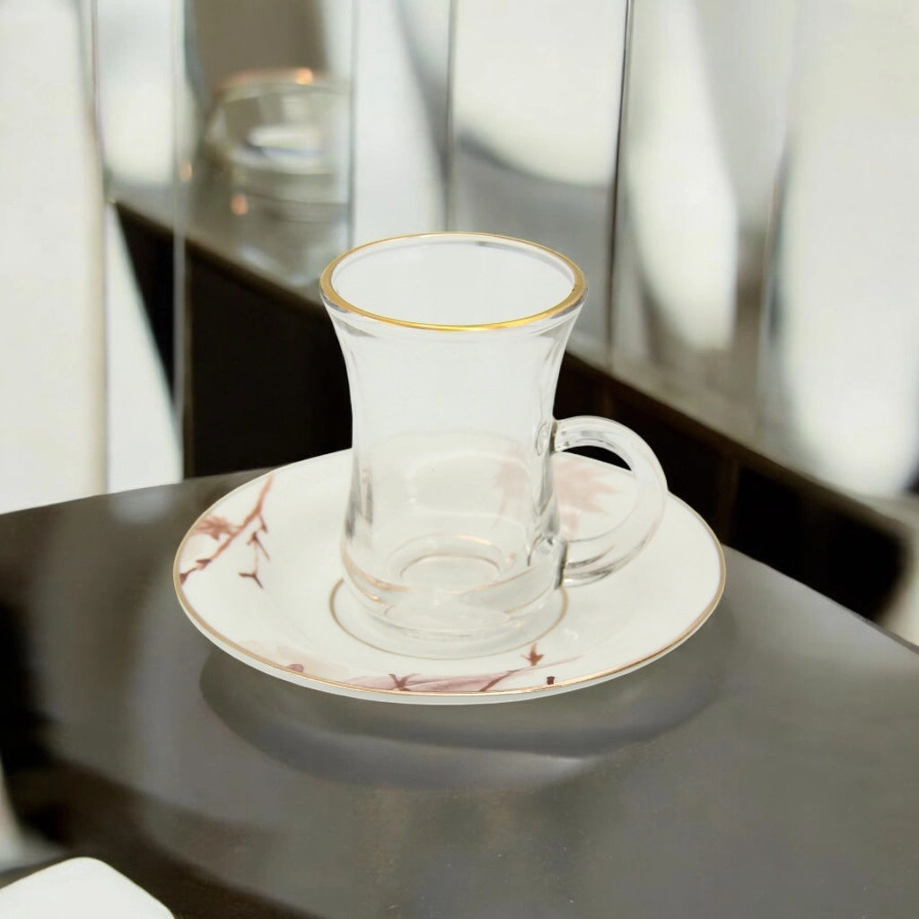 Regal Taste of Life Elegant Fine Porcelain 20 Pcs Tea & Coffee Set – Strong Internal Structure (Autumn Design) - Damoo