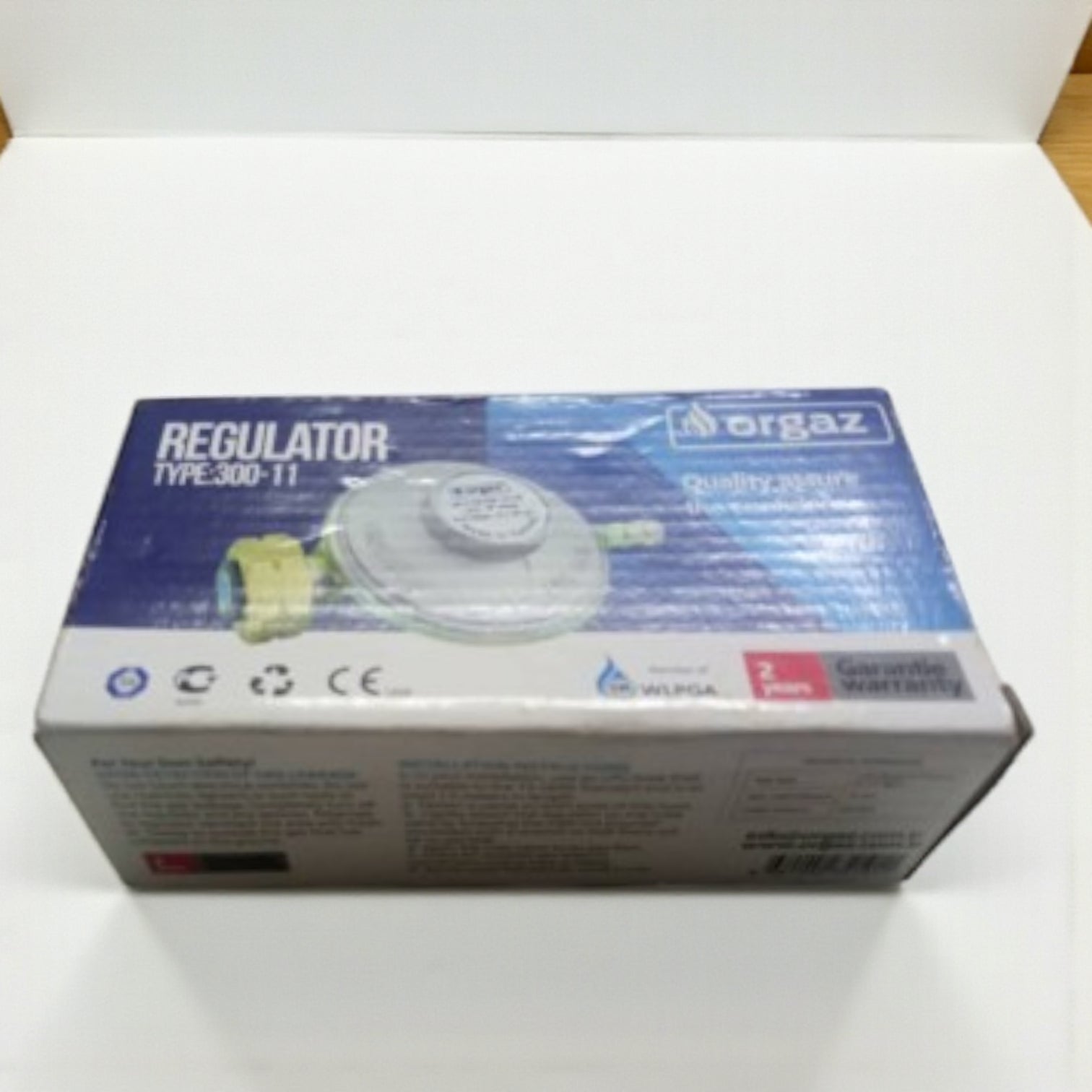 Orgaz LPG Gas Regulator Type 300-11 – Safety Detendeur for Butane & Propane Cylinders with 2 Years Warranty