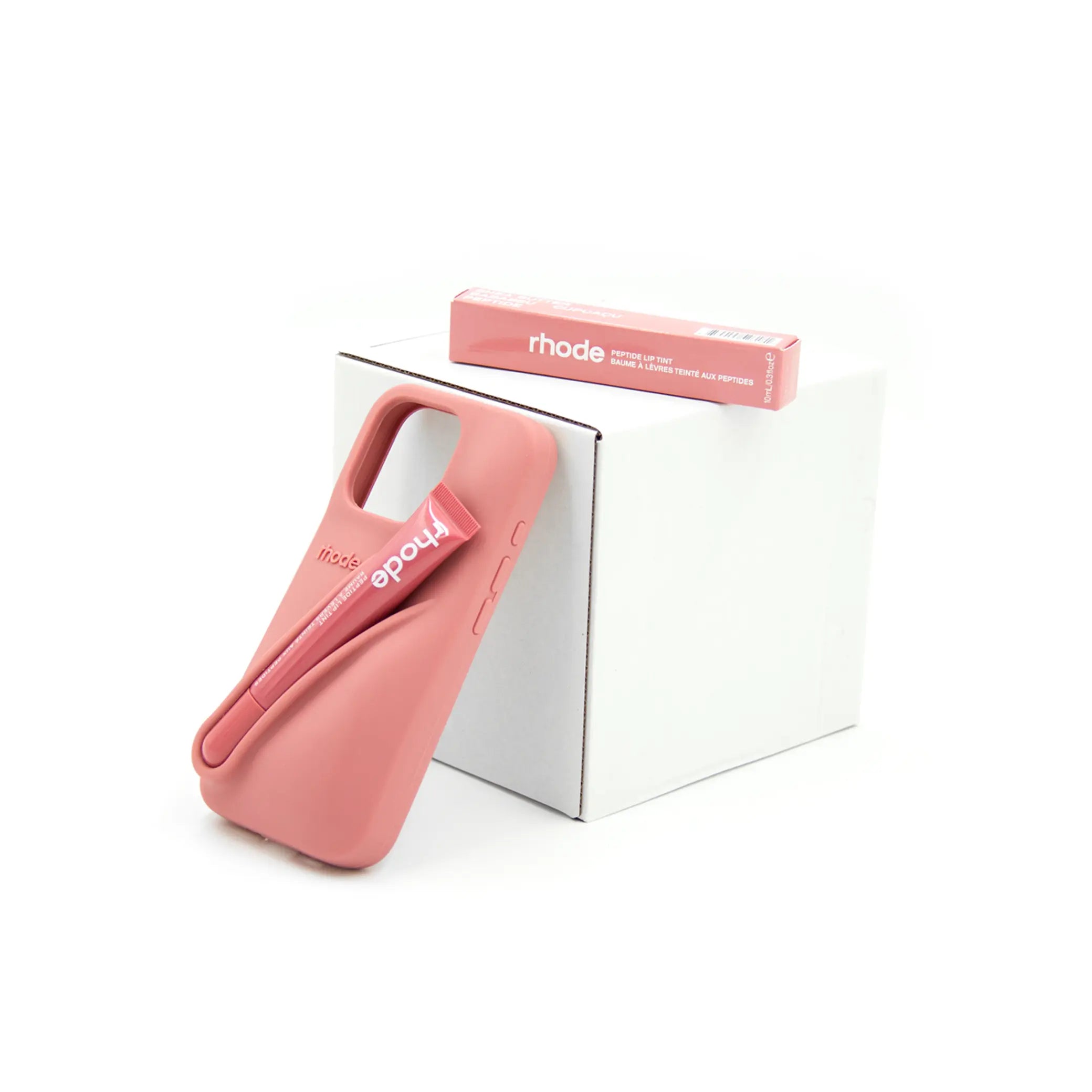 Rhode Lipstick Case for IPhone β Silicone Shockproof Cover with Built-In Lip Gloss Holder β Stylish Protective Phone Case with Matching Lipstick - Damoo