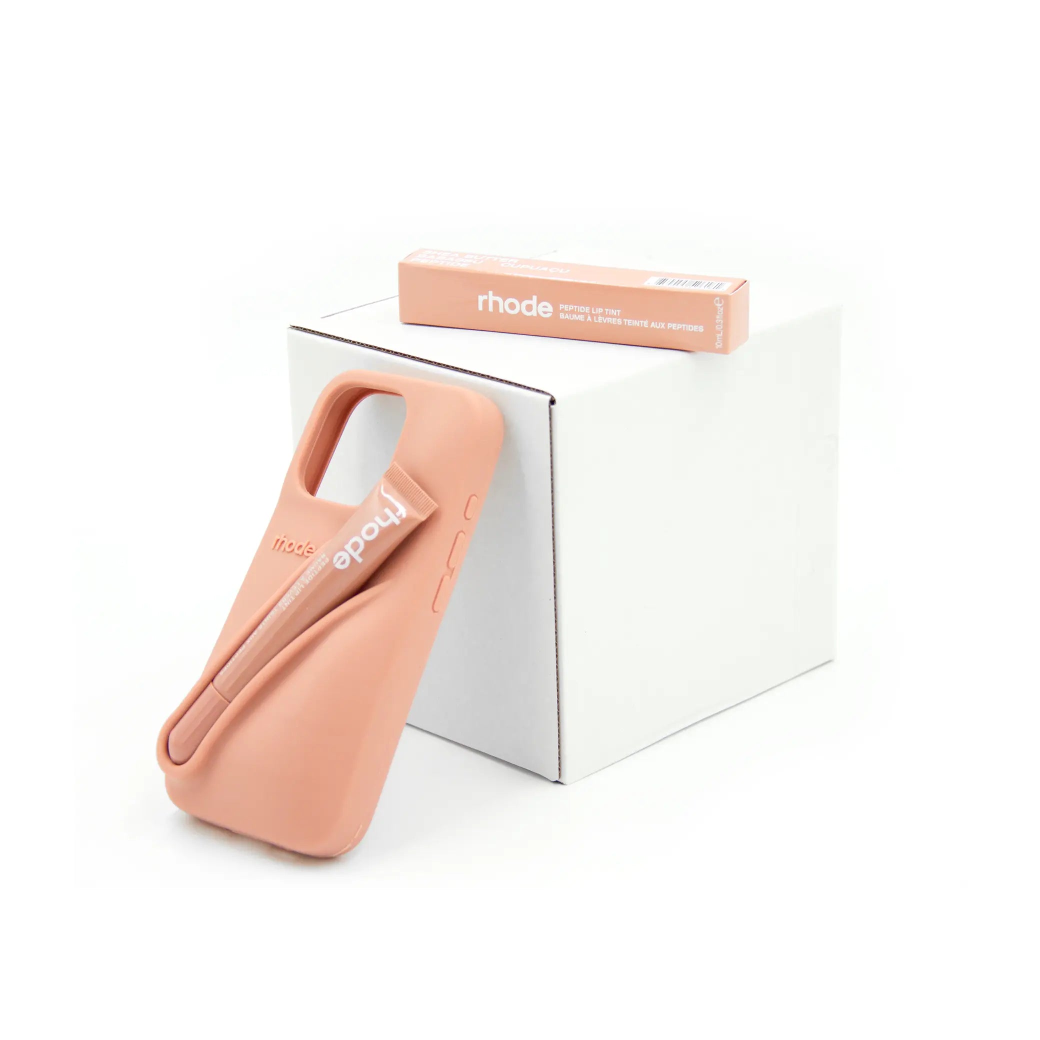 Rhode Lipstick Case for IPhone β Silicone Shockproof Cover with Built-In Lip Gloss Holder β Stylish Protective Phone Case with Matching Lipstick - Damoo