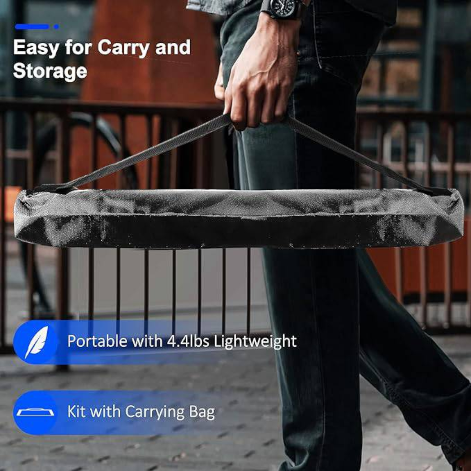 Toby’s VIP-11 Ultra Professional Camping Light | 5000 Lumens LED Floodlight with Tripod Stand | 14.6V 4000mAh Rechargeable Battery | Outdoor Fishing, Party, and Emergency Lighting - Damoo