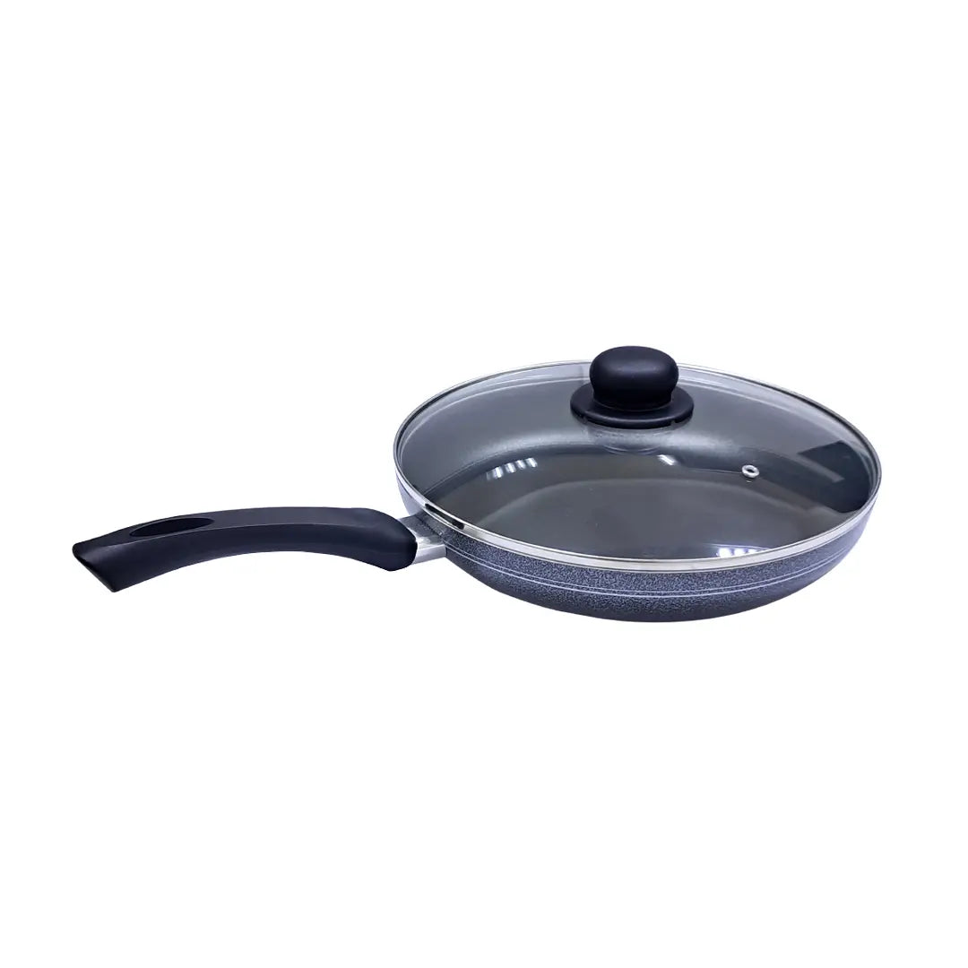 Rossetti Non-Stick Teflon Frying Pan with Lid โ 28 CM, Made in Italy, Heat-Resistant Handle with Hanging Loop, Dishwasher Safe, Compatible with Gas, Electric & Ceramic Cooktops (Not Induction) - Damoo