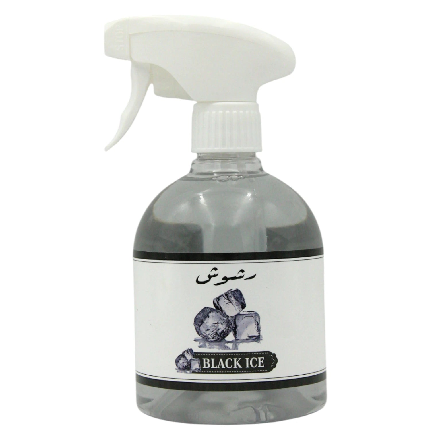 Rshoosh Multi-Use Air Freshener Spray – 500ml | Long-Lasting Fragrance for Rooms, Bedding, Cars & Offices | Made in UAE - Black Ice - Damoo