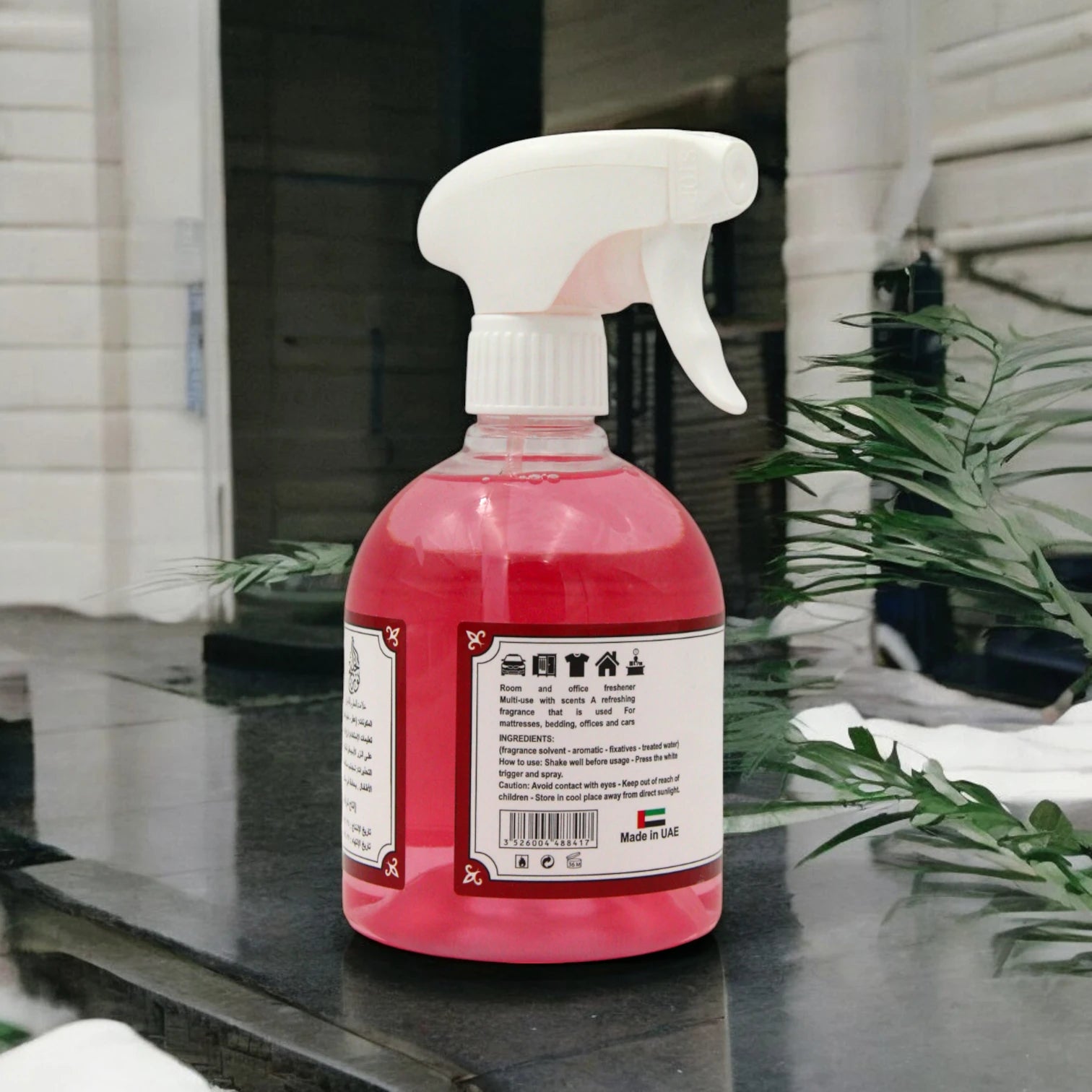 Rshoosh Multi-Use Air Freshener Spray – 500ml | Long-Lasting Fragrance for Rooms, Bedding, Cars & Offices | Made in UAE - Maknoon - Damoo