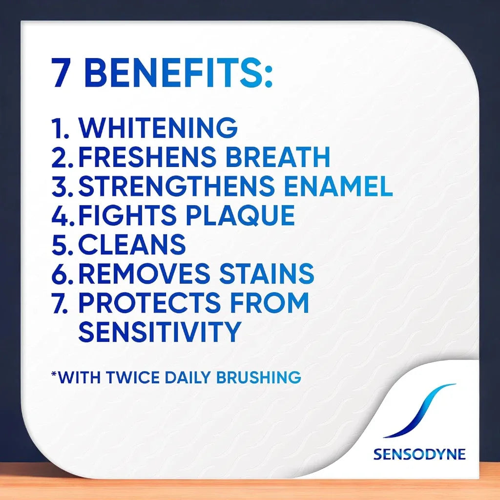 Sensodyne Daily Care Toothpaste for Sensitive Teeth 75ml x 3 Pack – Extra Fresh Gel, Fluoride Formula for Enamel Protection & Gum Health – Long-Lasting Fresh Breath - Damoo
