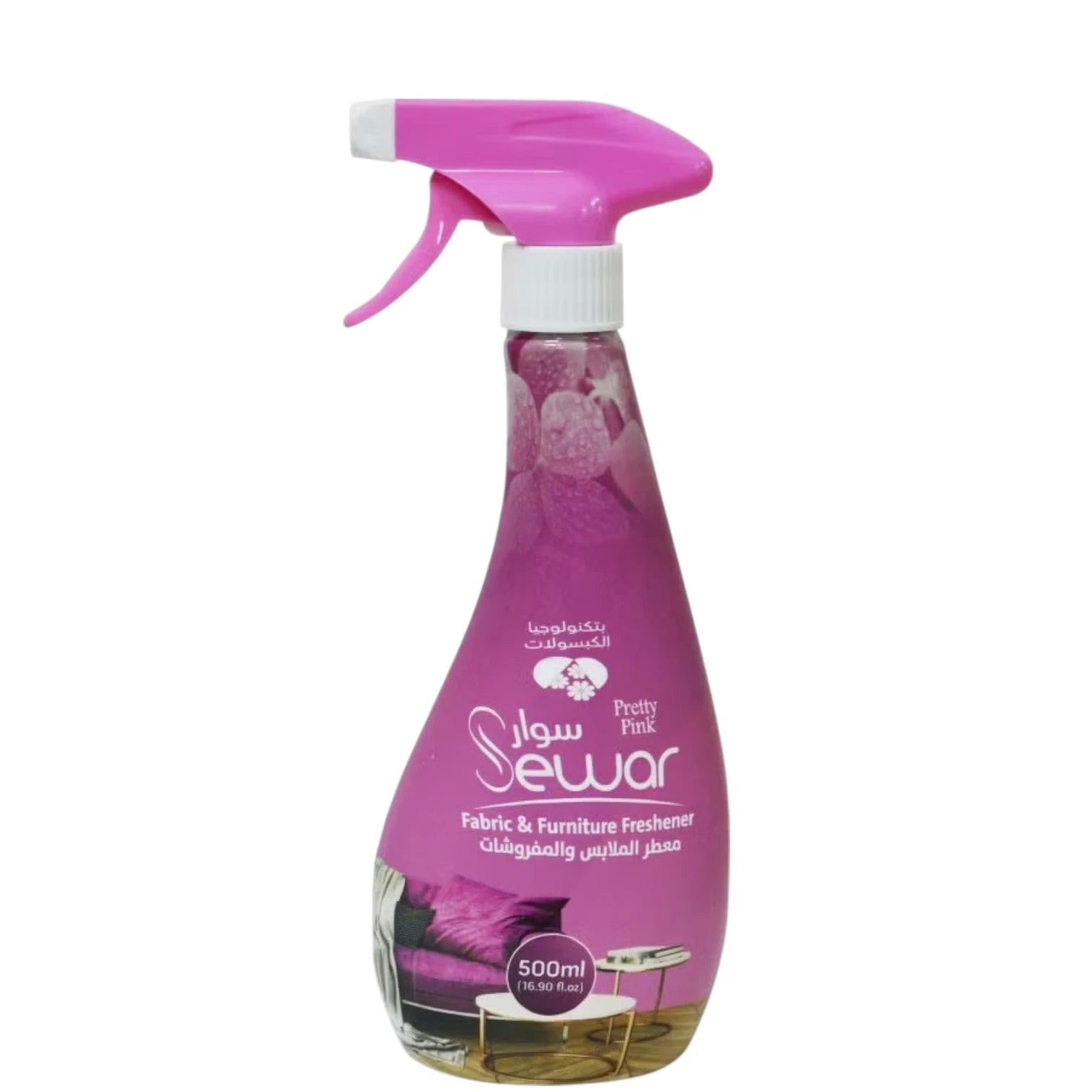 Sewar Fabric & Furniture Freshener Spray – 500ml Pink Scent – Long-Lasting Odor Eliminator for Home & Upholstery - Damoo