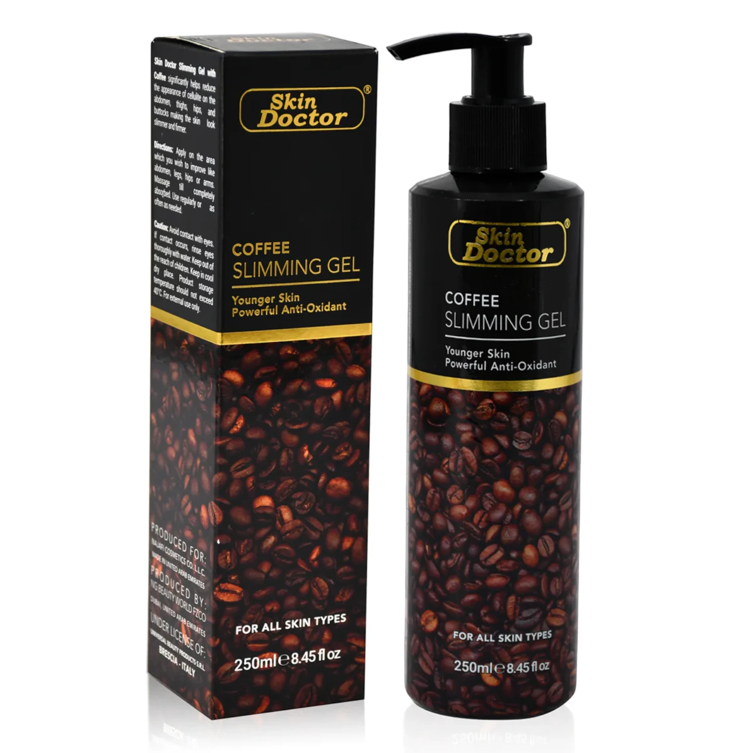 Skin Doctor Coffee Slimming Gel 250ml – Anti-Cellulite, Firming & Skin Smoothing Gel for All Skin Types - Damoo