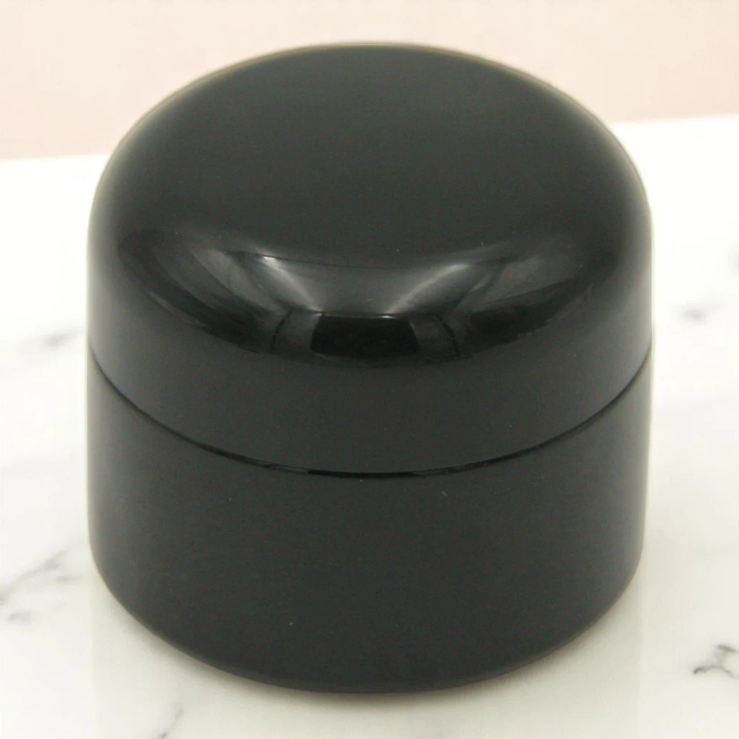 Sleek Black Incense Storage Jar 50 ML| Airtight Glossy Container for Cone & Resin Incense - Damoo