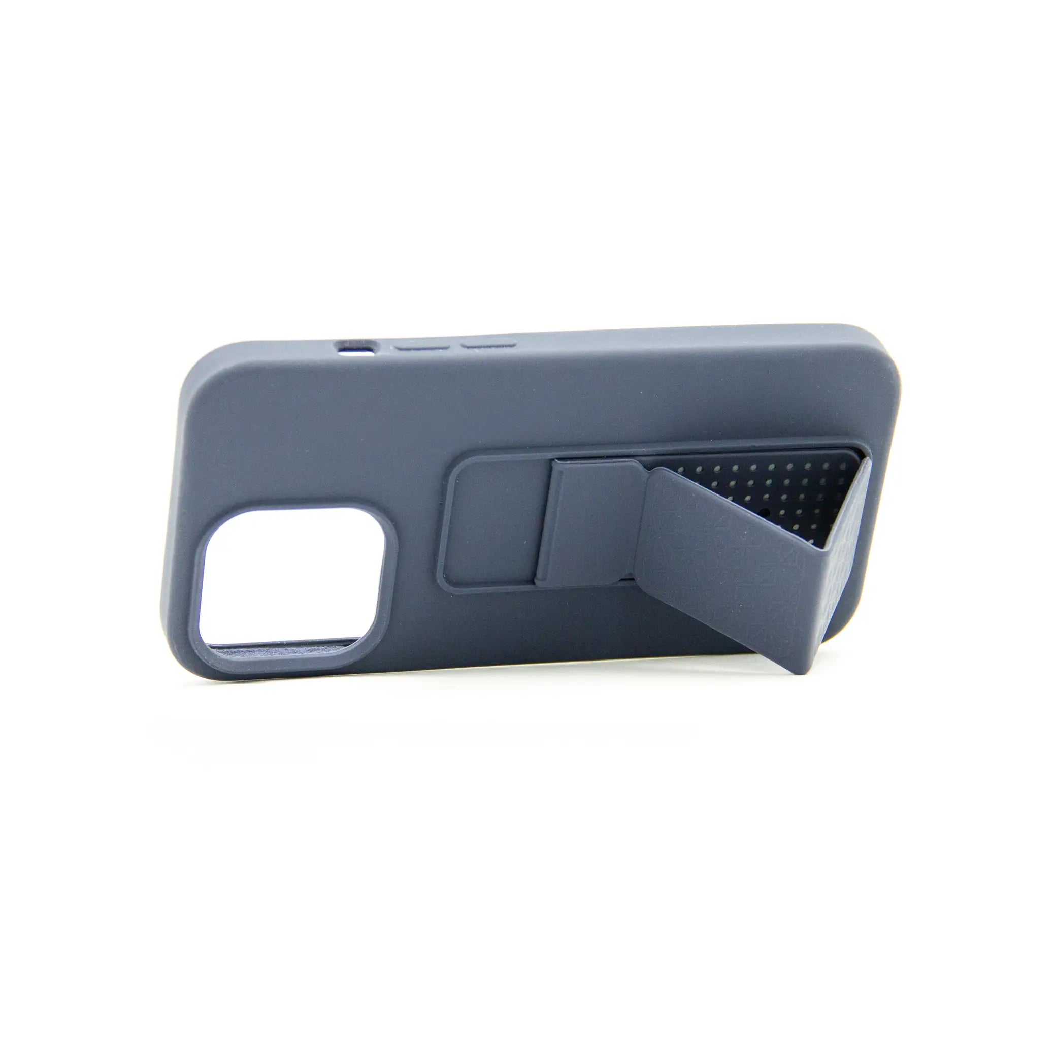 Soft Silicone iPhone Case with Kickstand β Shock-Resistant Back Cover with Textured Grip and Foldable Stand - Damoo