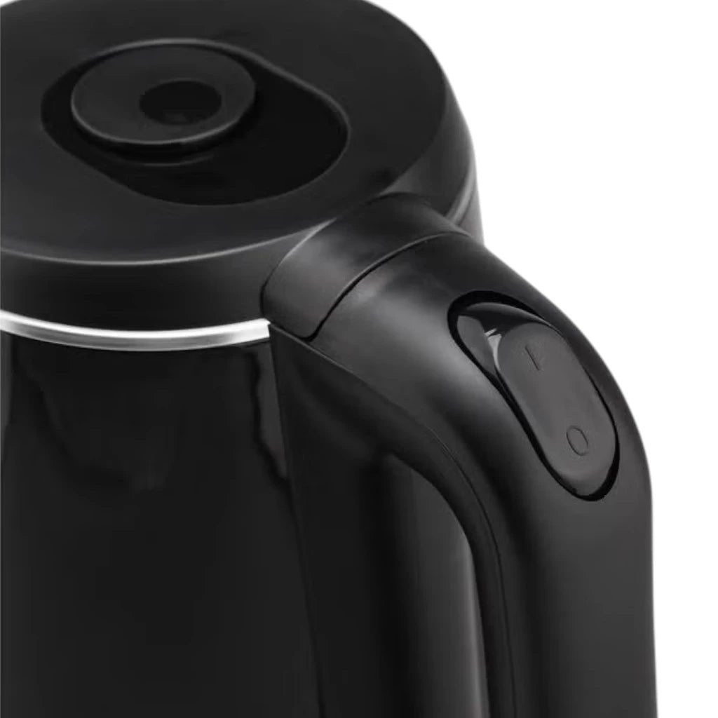 Sonashi 1.8L Cordless Electric Kettle (SKT-1808N) – 2200W Stainless Steel Double Layer Cool-Touch Kettle with Auto Shut-Off, Boil-Dry Protection, 360° Swivel Base & Light Indicator – Black - Damoo