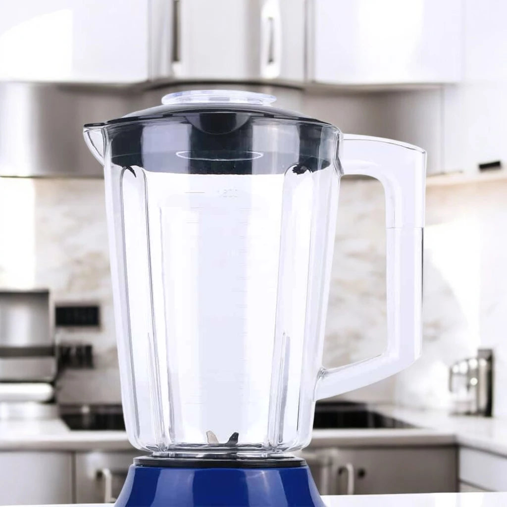 Sonashi 2-in-1 Blender SB-161N1 – 1.5L Unbreakable Jar, 500W Copper Motor, Pulse Control, Stainless Steel Blade, Grinder Cup | Blue - Damoo