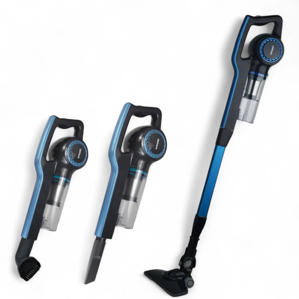 Sonashi 2-in-1 Handheld & Stick Vacuum Cleaner – 600W Corded with HEPA Filter, Transparent Dust Cup, 0.9L Capacity, Lightweight & Quiet – SVC-9032 – Blue - Damoo