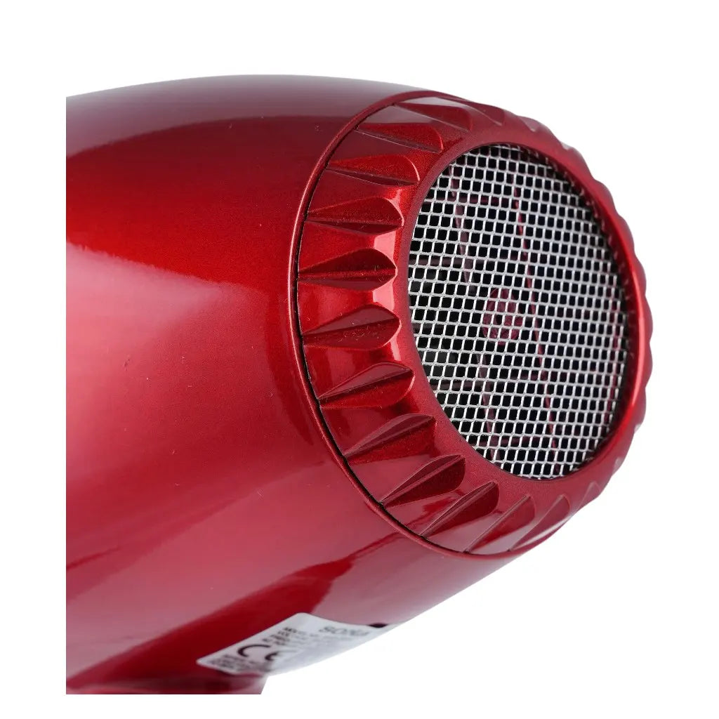 Sonashi 2000W Professional Hair Dryer for Men & Women – AC Motor, 2 Heat & Speed Settings, Cool Shot, Hot/Cold Wind, Nozzle Attachment, Lightweight & Ergonomic Design – Red/Black Glossy | SHD-3032 - Damoo