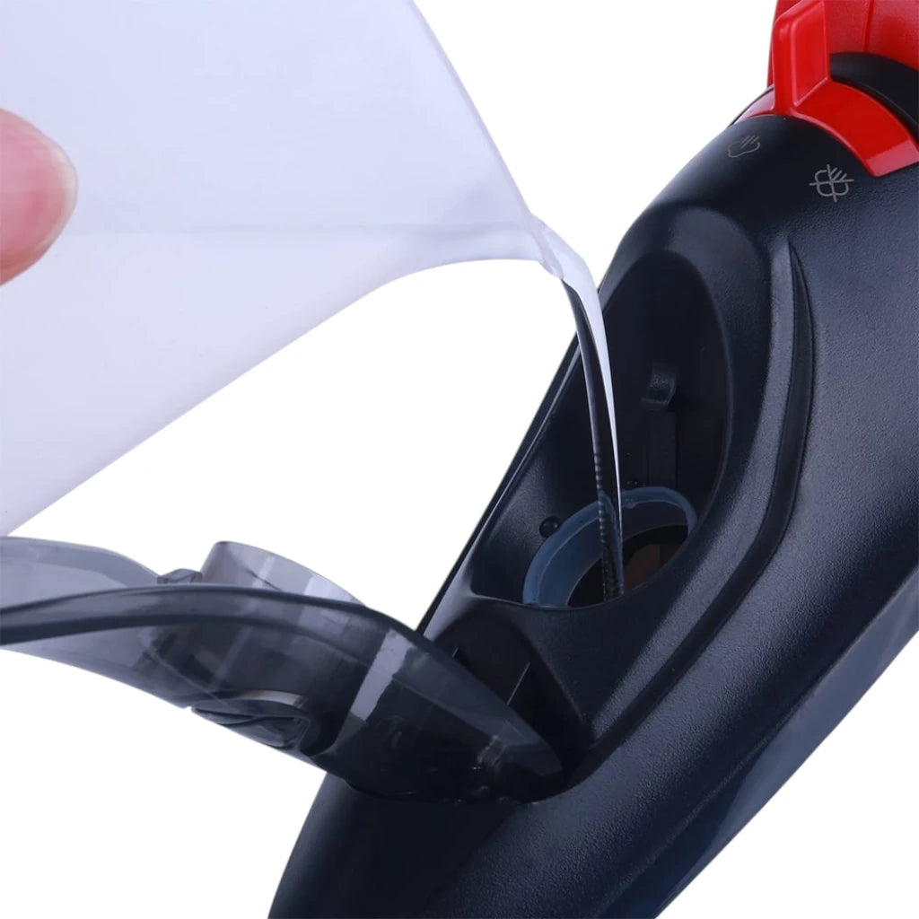 Sonashi 2800W Steam Iron with Ceramic Coated Soleplate – Steam, Burst Steam, Spray & Dry Iron Modes | 350ml Water Tank, Self-Cleaning, Anti-Drip, Anti-Calc & Auto Shut-Off – Black/Red | SI-5085C - Damoo