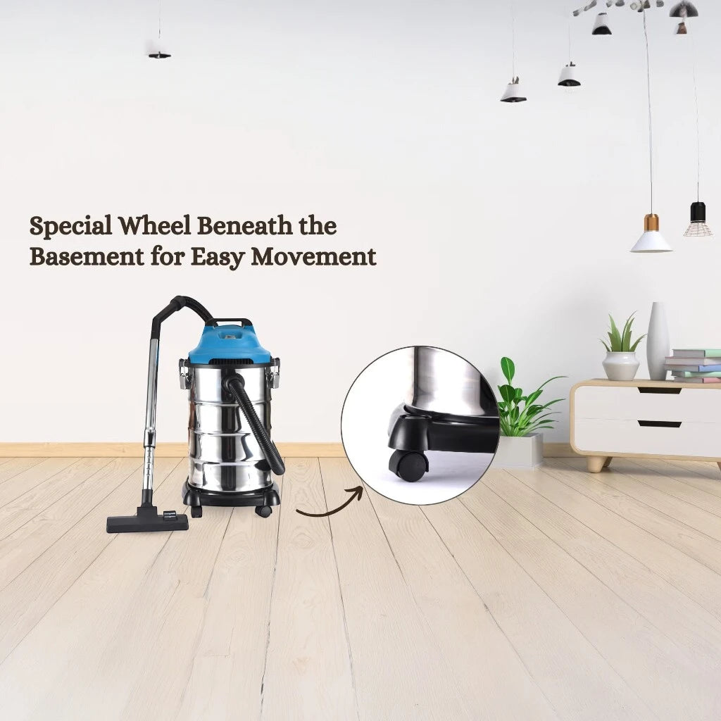 Sonashi 30L Wet & Dry Vacuum Cleaner – 1600W Motor, 20kPa Suction, Multi-Stage Filtration, Blow Function, Overheat Protection, Low Noise – SVC-9030D - Silver - Damoo