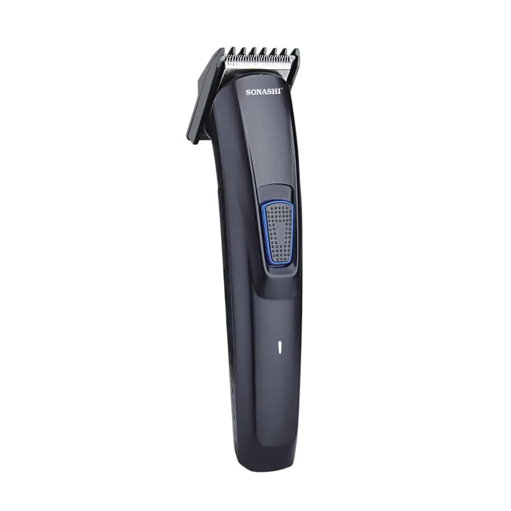Sonashi Cordless Hair Clipper – Rechargeable Grooming Kit with 5 Combs, USB Charging, Stainless Steel Blade & Accessories | 45-Min Runtime | Sleek Black Design | SHC-1059 - Damoo