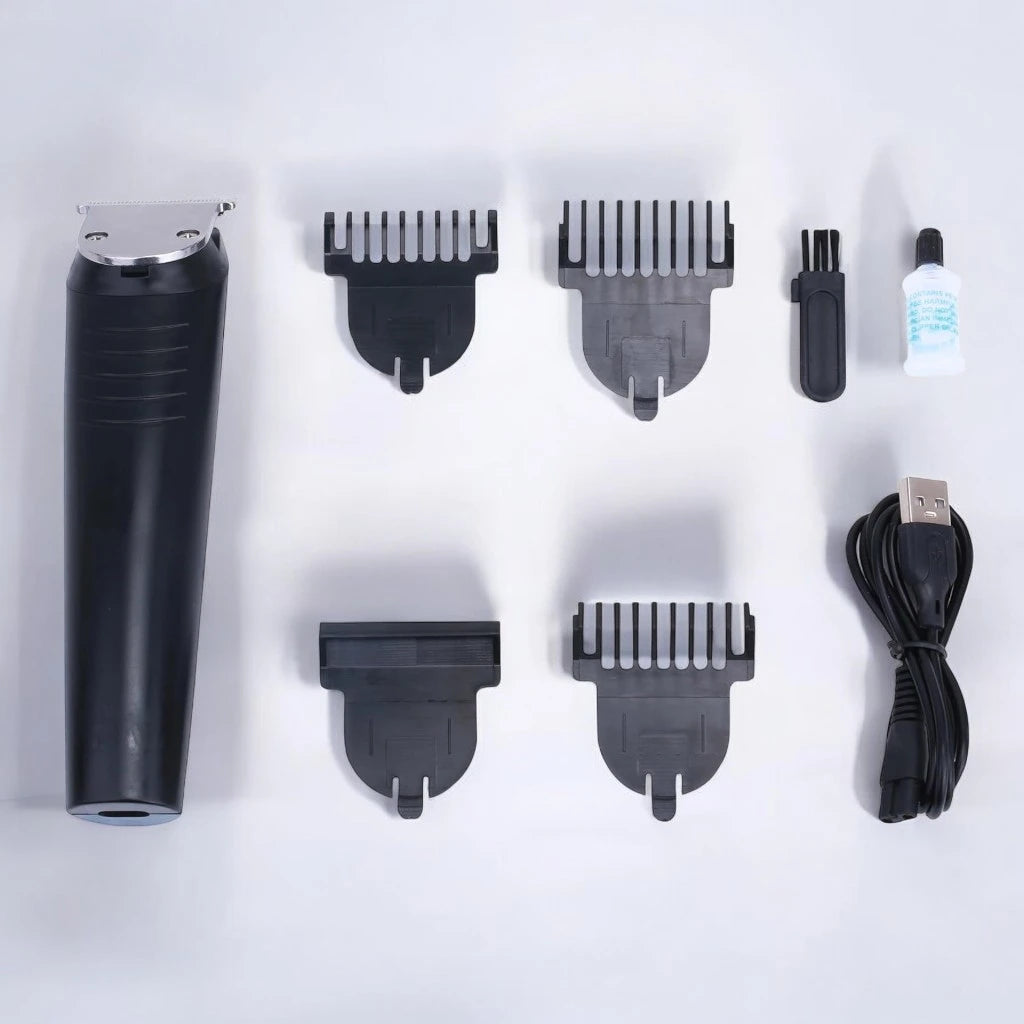 Sonashi Rechargeable Hair Clipper – Cordless Beard Trimmer with Stainless Steel Blades, 60-Min Runtime, 600mAh Ni-CD Battery, USB Charging, LED Indicator & 3 Guide Combs – Blue - SHC-1033N - Damoo
