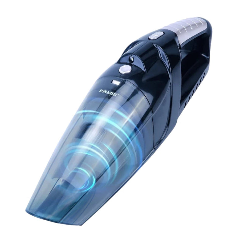 Sonashi Rechargeable Vacuum Cleaner – 80W Wet & Dry Cordless Hoover for Home & Car – Portable Handheld Design with HEPA Filter, USB-C Charging & Accessory Kit – 22 Min Runtime - SRVC-9037 - Damoo