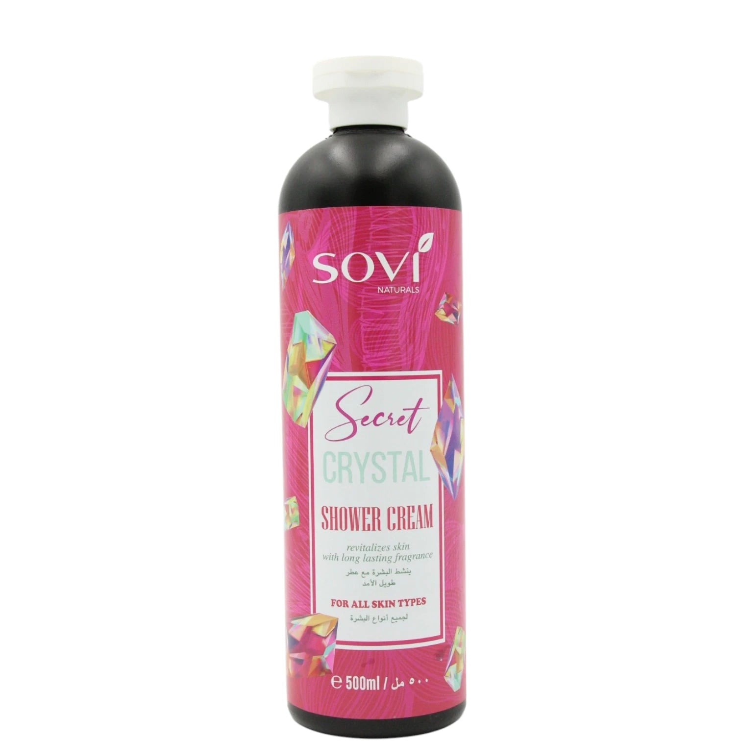 Sovi Naturals Crystal Shower Cream – 500ml | Revitalizing Daily Body Wash with Long-Lasting Fragrance for All Skin Types - Damoo