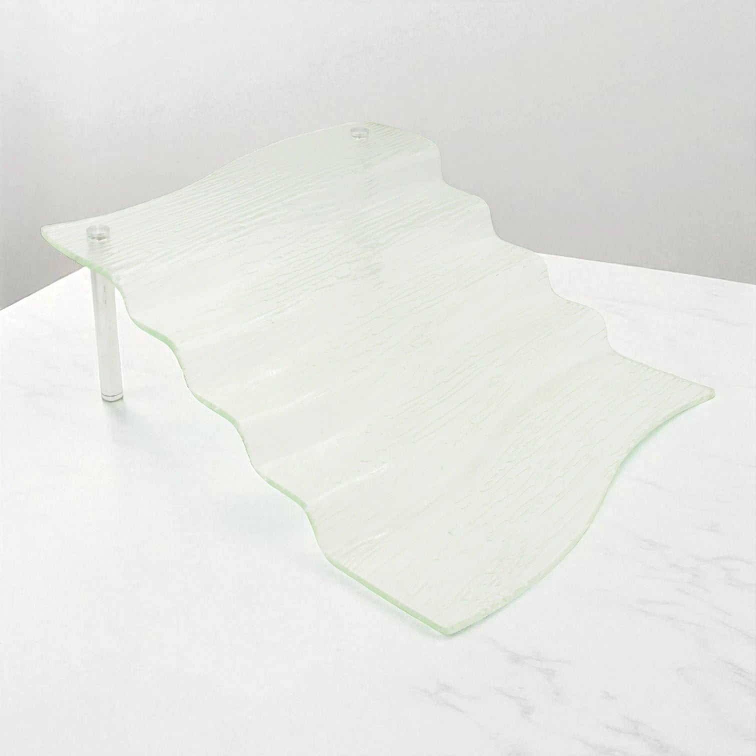 Textured Glass Multi-Level Display Stand – Decorative Organizer for Home or Retail Use - Damoo