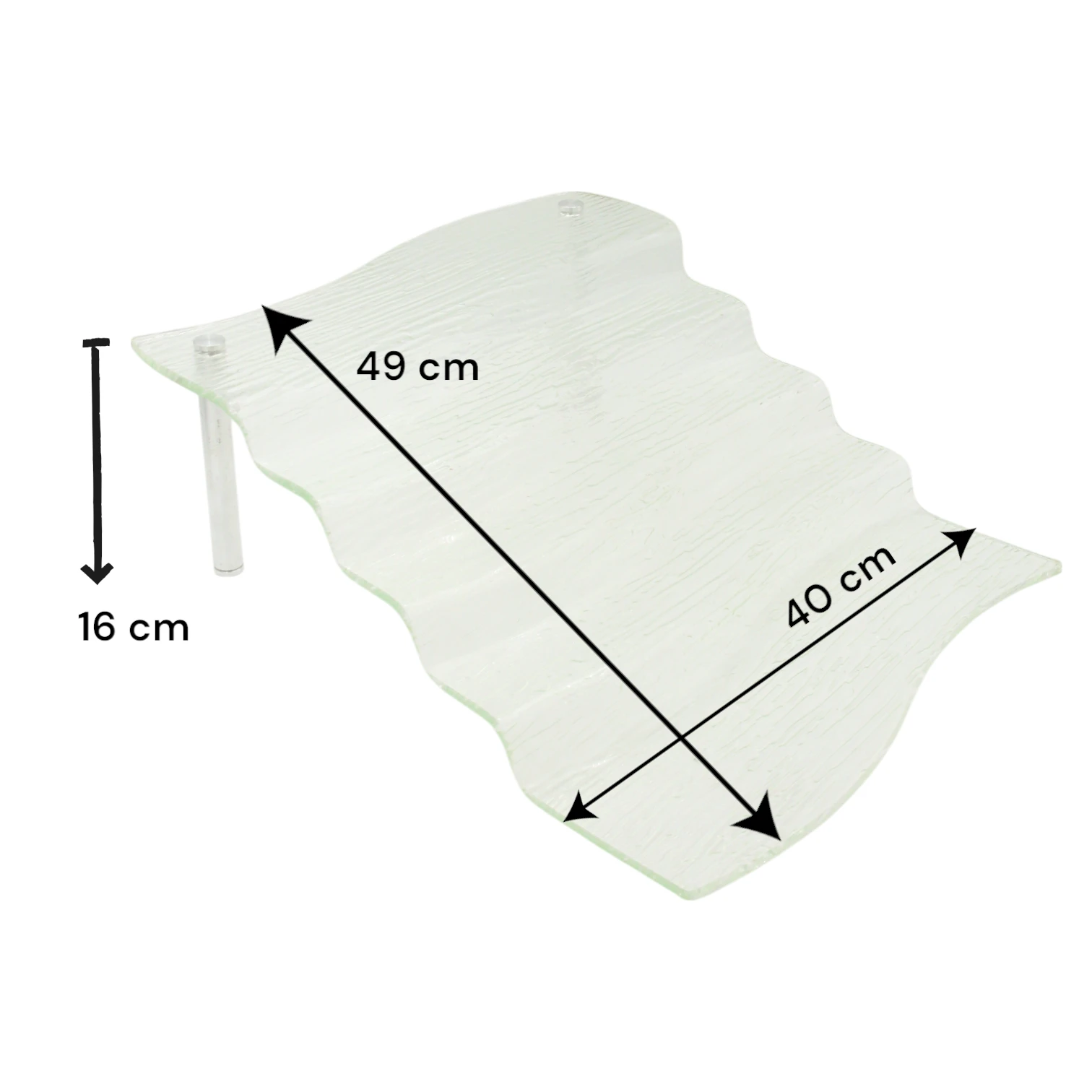Textured Glass Multi-Level Display Stand – Decorative Organizer for Home or Retail Use - Damoo