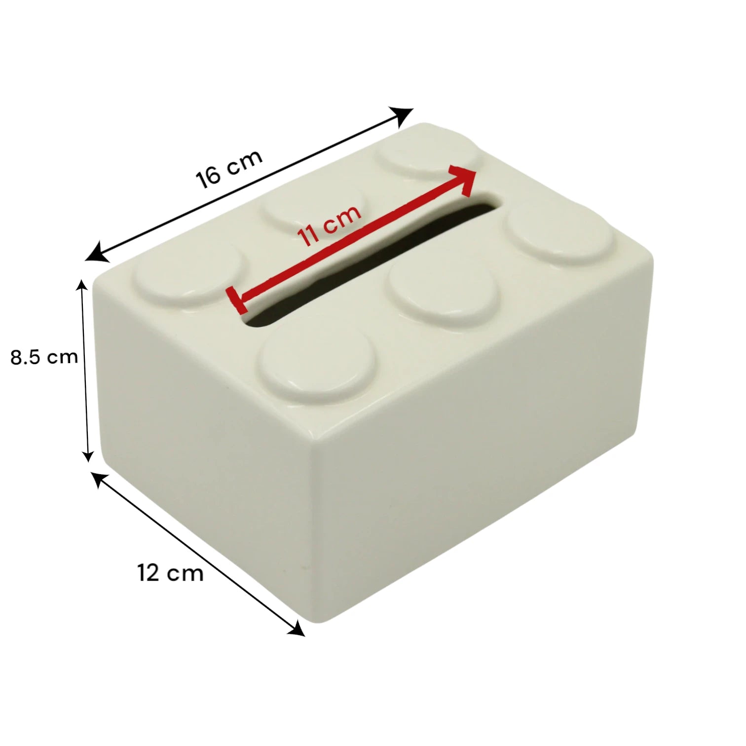Tissue Holder Box | Stylish Rectangular Napkin Case for Home, Car, Office, Hotel & More - Damoo