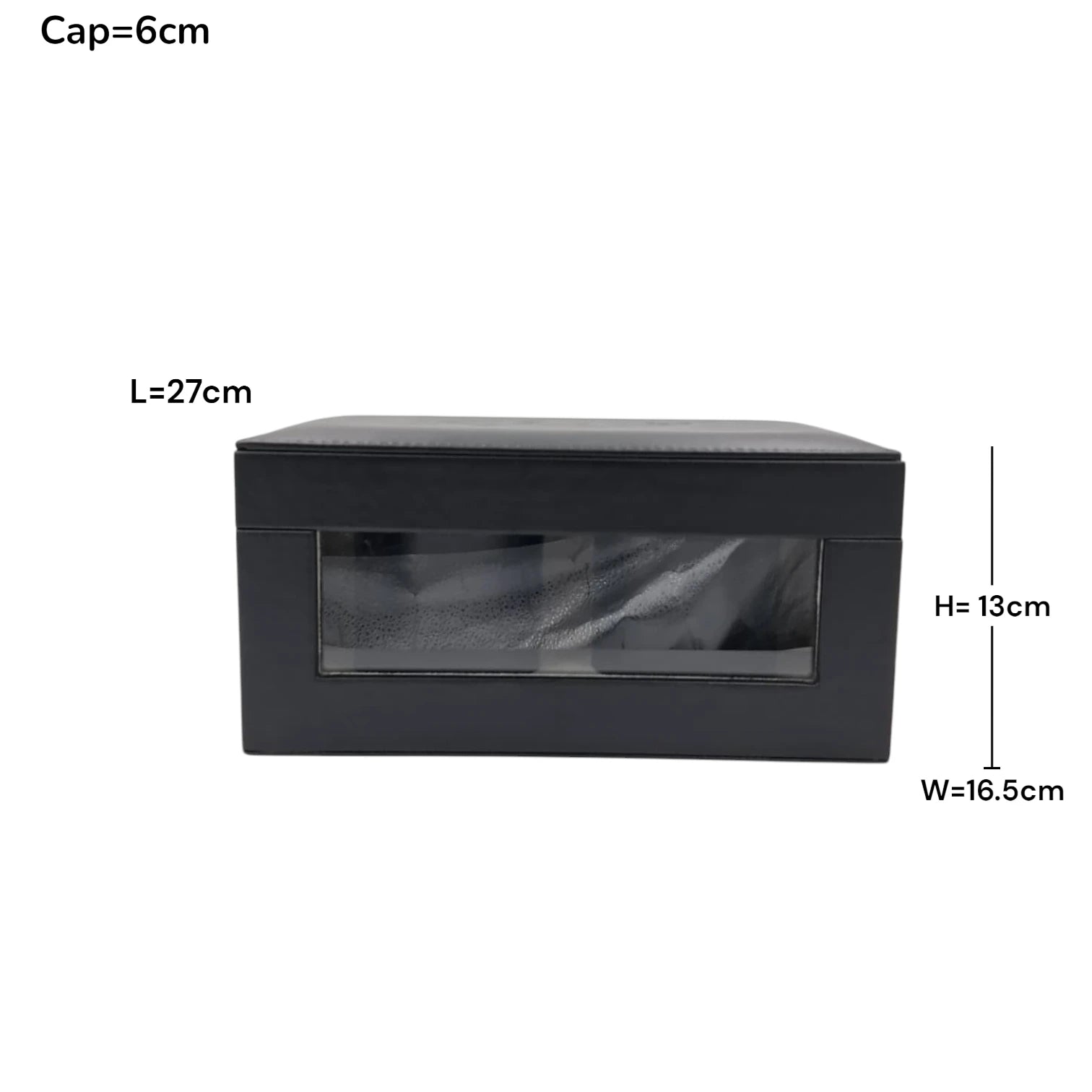 Luxury Faux Leather Mabkhara & Bakhoor Storage Box Set with Glass Front Display, Stainless Steel Incense Burner Cup and Covered Bakhoor Container, Home Majlis Ramadan Gift Set, Available in Multiple Colors (13H x 27L × 16.5W CM)