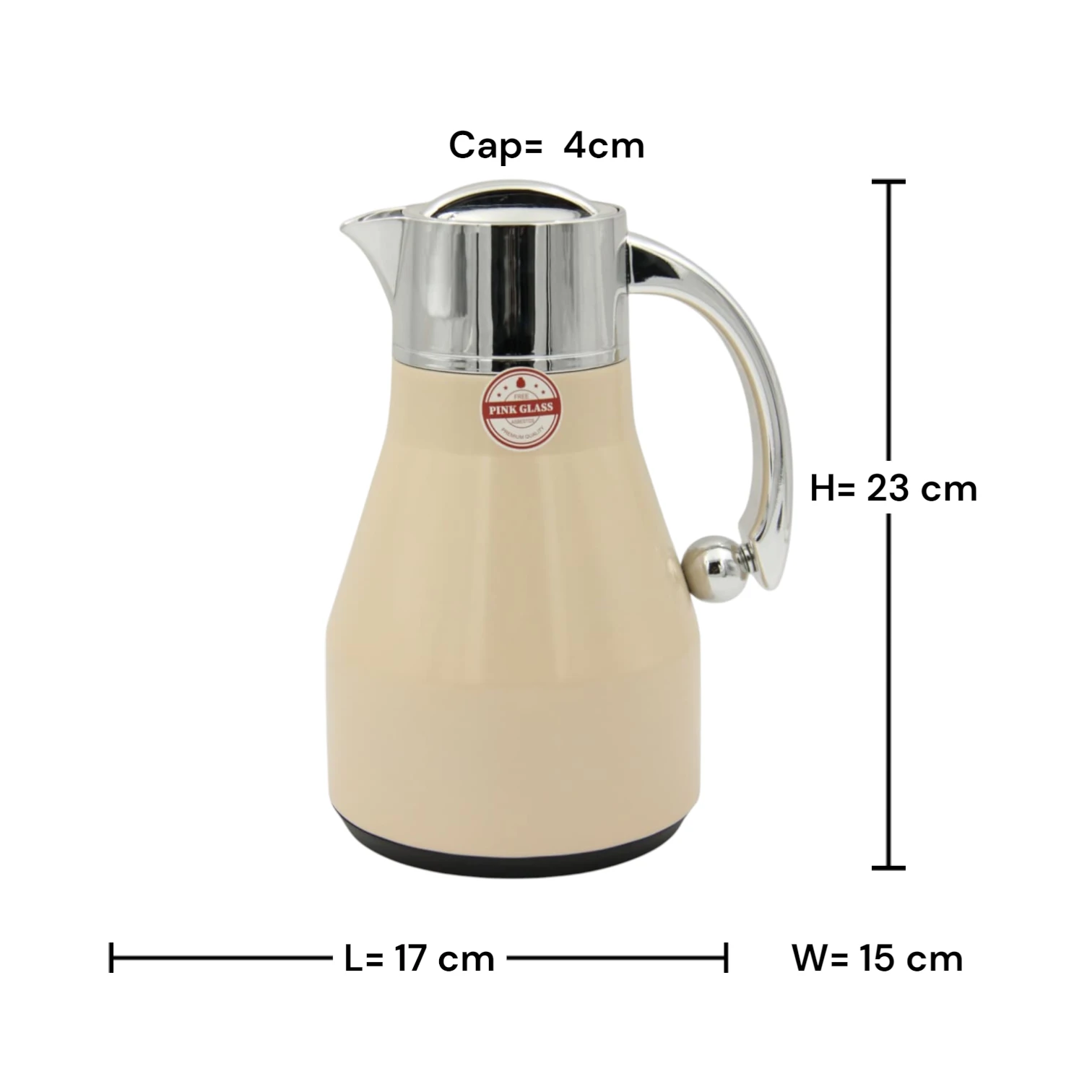 Red Home Vacuum Thermal Coffee & Tea Flask Stainless Steel Insulated Beverage Server with Pour Spout and Ergonomic Handle (23H x 17L × 15W CM) - Damoo