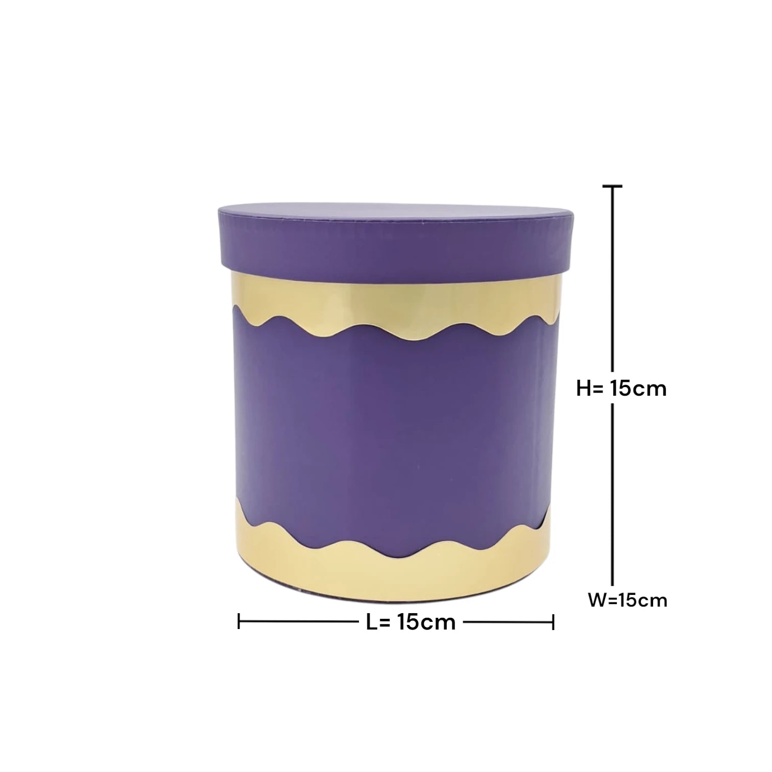 Round Luxury Gift Storage Box with Lid – Elegant Decorative Hat Box for Flowers, Chocolates, Hampers & Event Gifts – Available in 3 Sizes (20H x 20L x 20W CM) - Damoo