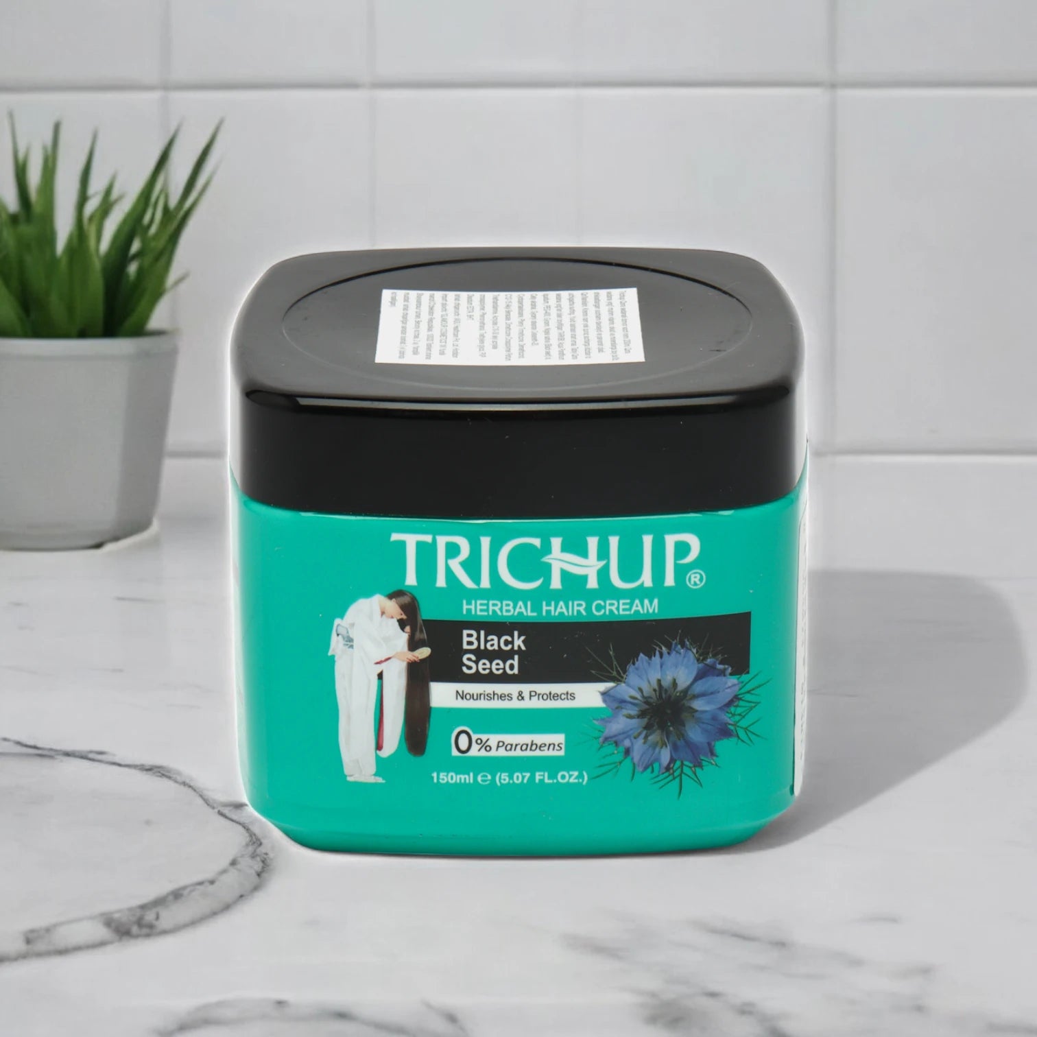 Trichup Herbal Hair Cream 150ml – Black Seed – Hair Growth & Strengthening Formula – Nourishes Roots, Improves Scalp Health – For All Hair Types - Damoo