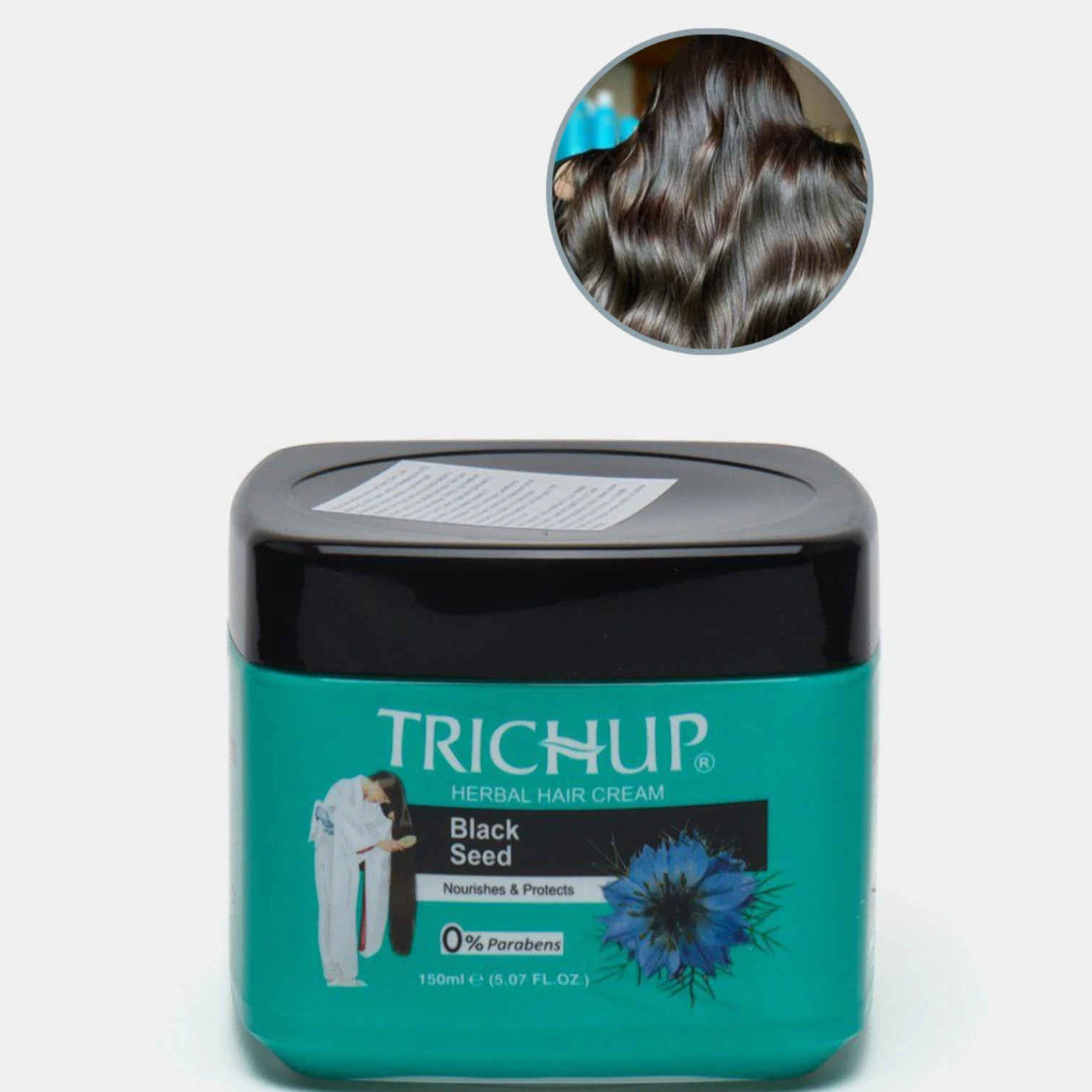 Trichup Herbal Hair Cream 150ml – Black Seed – Hair Growth & Strengthening Formula – Nourishes Roots, Improves Scalp Health – For All Hair Types - Damoo