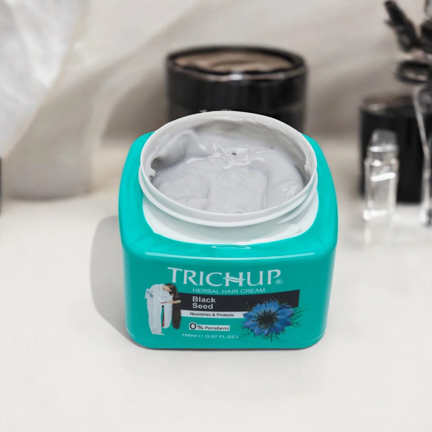 Trichup Herbal Hair Cream 150ml – Black Seed – Hair Growth & Strengthening Formula – Nourishes Roots, Improves Scalp Health – For All Hair Types - Damoo