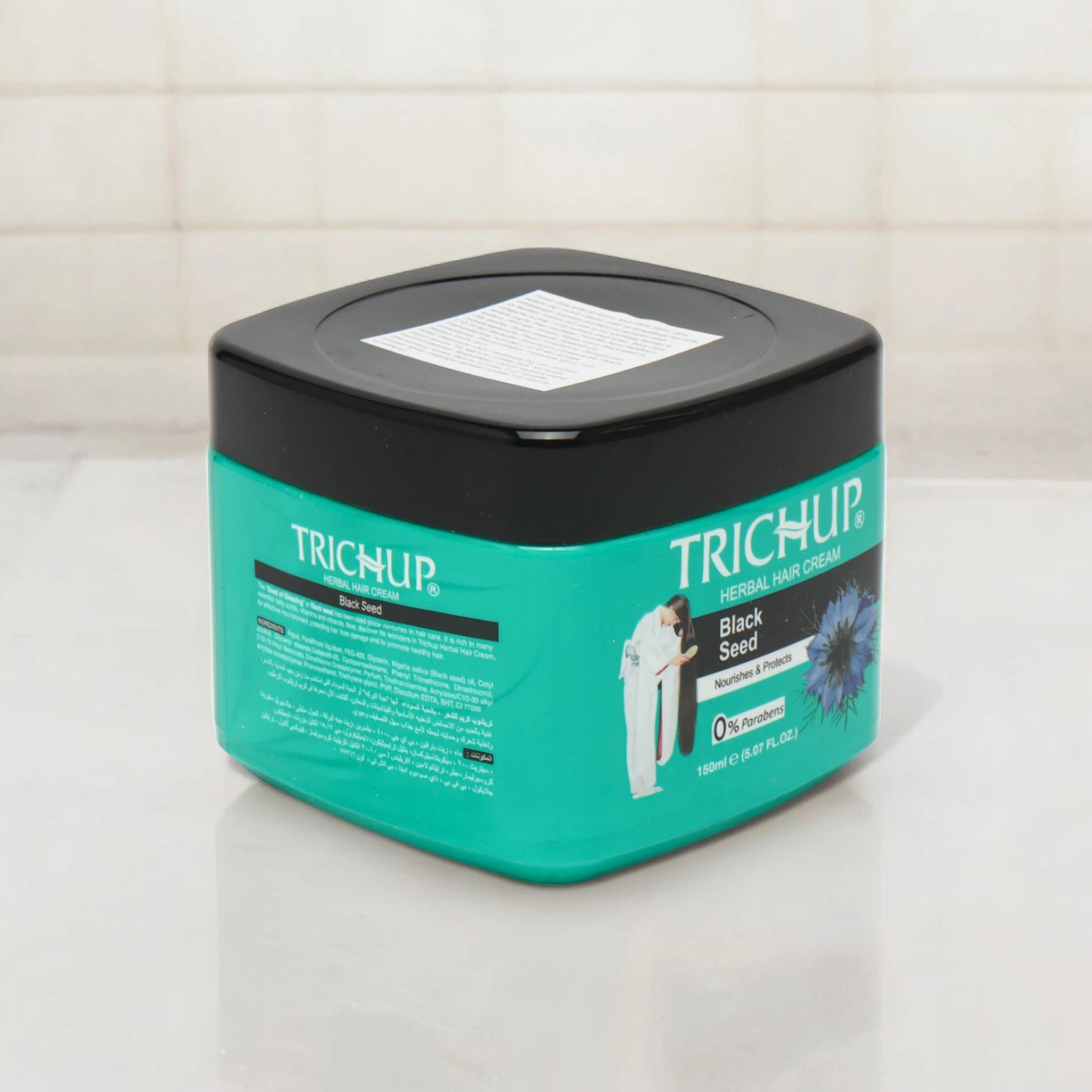 Trichup Herbal Hair Cream 150ml – Black Seed – Hair Growth & Strengthening Formula – Nourishes Roots, Improves Scalp Health – For All Hair Types - Damoo