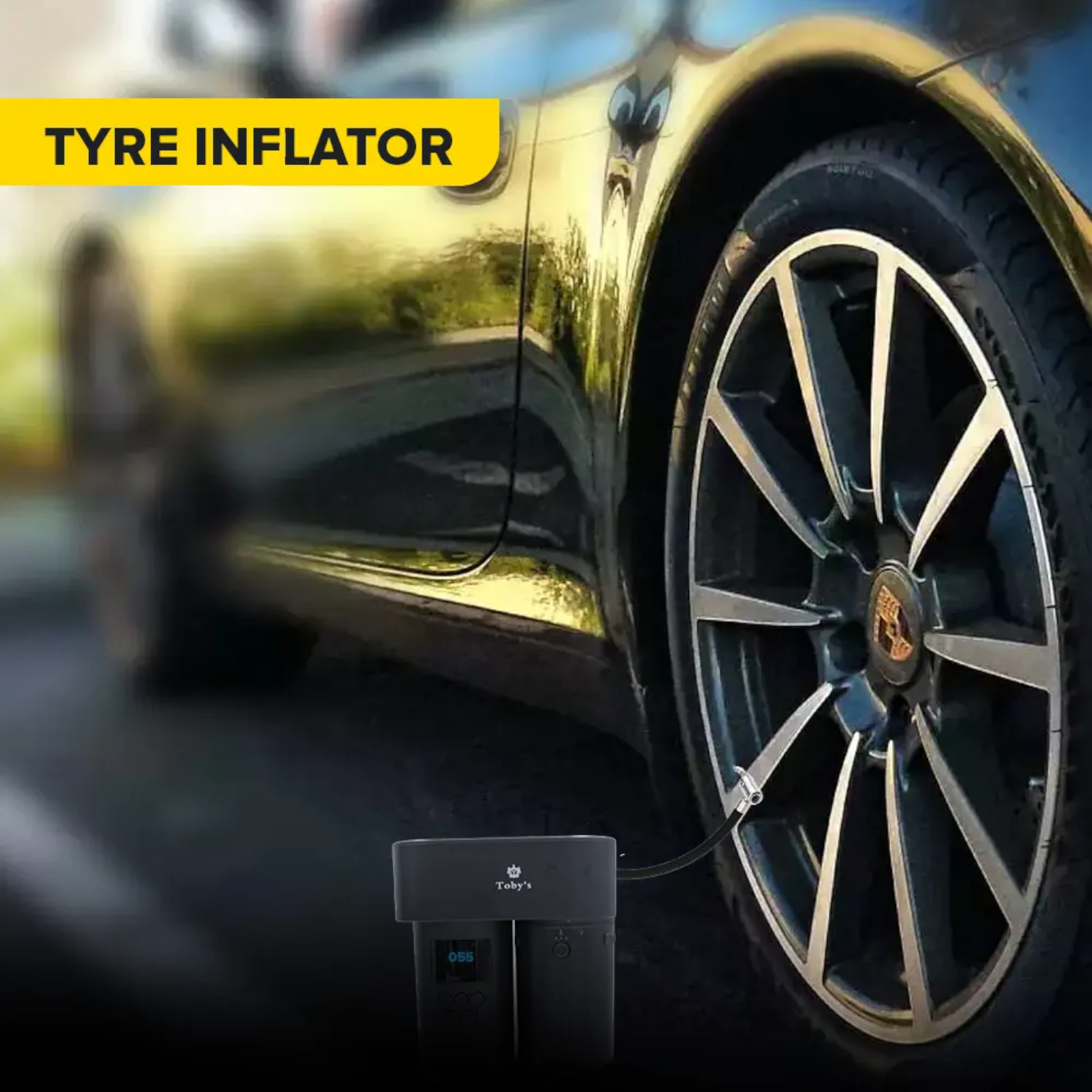 Toby’s T5 Cordless Car Care Kit | 5-in-1 Portable DC12V Car Washer, Vacuum Cleaner, Tire Inflator, Flashlight & Power Bank - Damoo