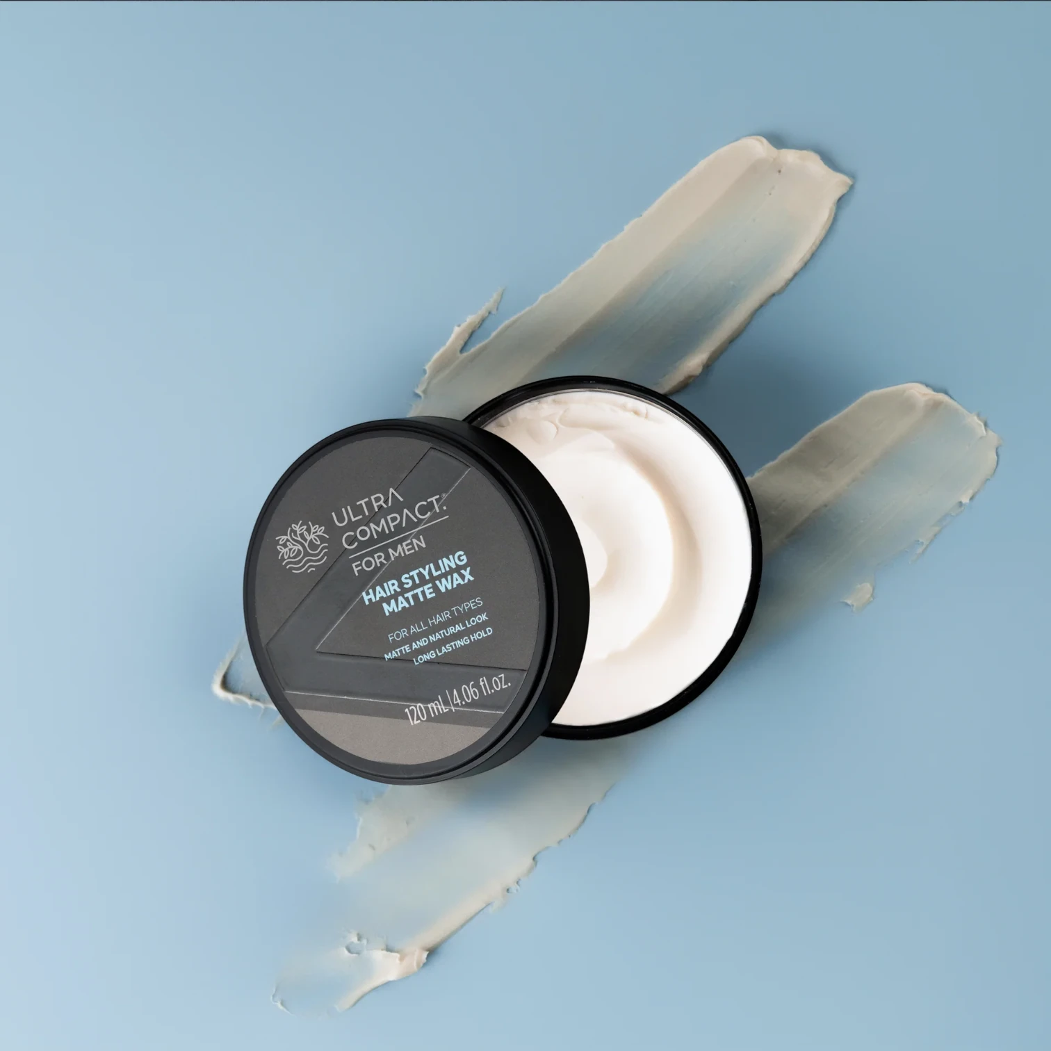 Ultra Compact Matte Hair Styling Wax for Men – 120ml | Strong Hold with Natural Ultra-Matte Finish & Kaolin Clay - Damoo