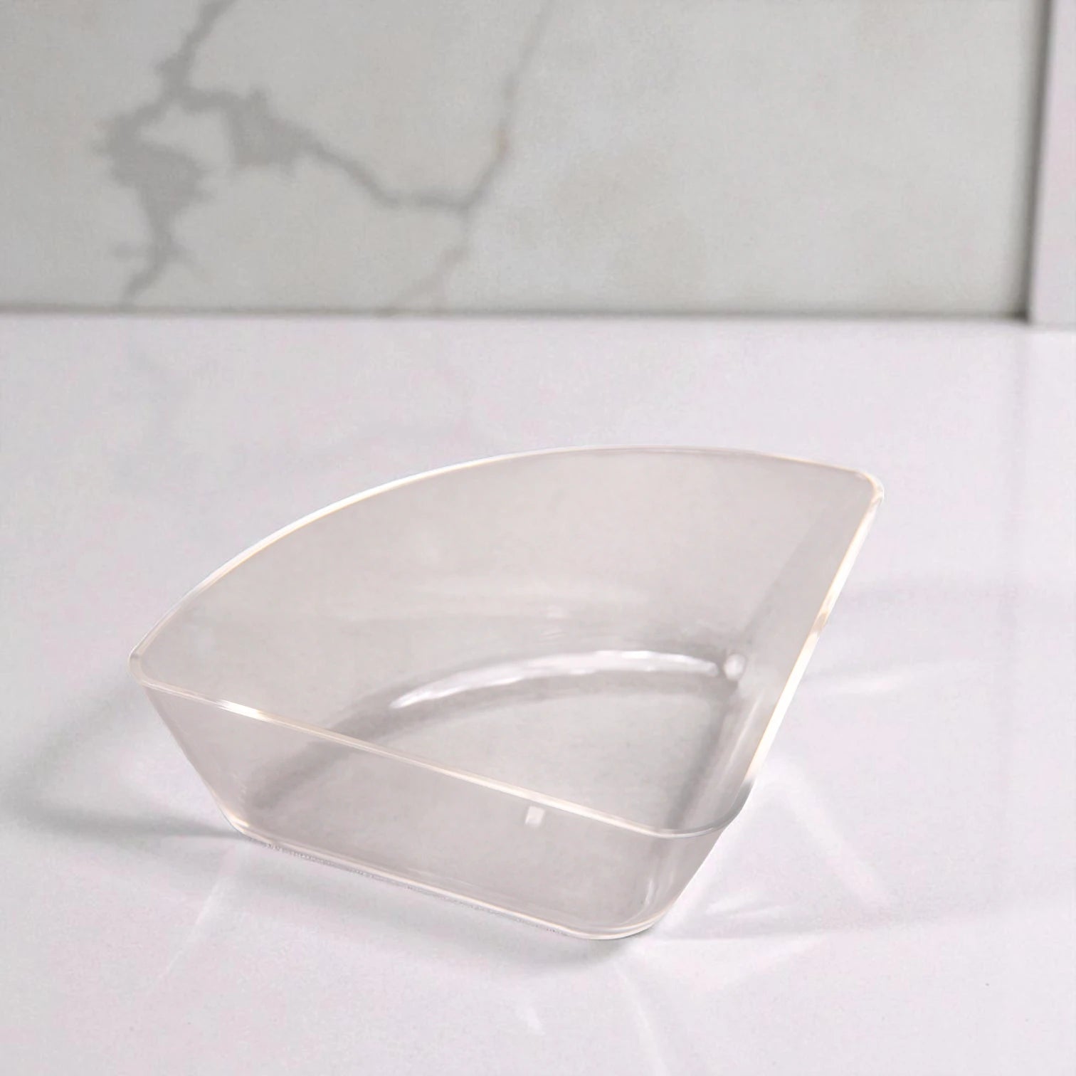 Vague Round Acrylic Sectioned Serving Tray with Lid – 5-Compartment Clear Organizer for Snacks, Sweets, or Dry Fruits – Elegant Display with Handle, Durable & Lightweight - Damoo
