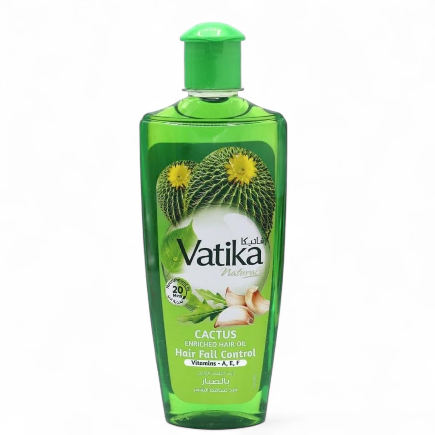 Vatika Naturals Cactus Enriched Hair Oil – 300ml | With Cactus, Ginger & Garlic Extracts | Strengthens Hair, Reduces Breakage & Boosts Shine | Sulphate & Paraben Free | For All Hair Types - Damoo