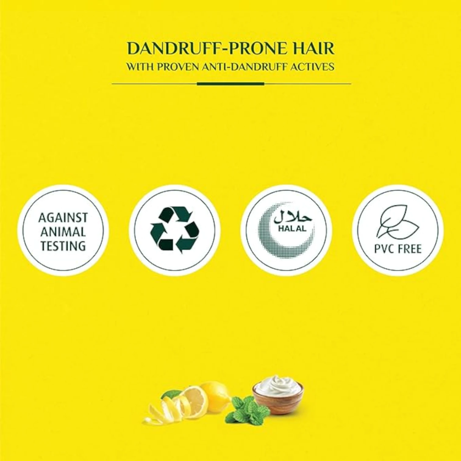 Vatika Naturals Dandruff Guard Shampoo | Twin Pack (2 x 400ml) | With Lemon, Yogurt & Mint | Anti-Dandruff, Itch Relief & Scalp Cooling Formula - Damoo
